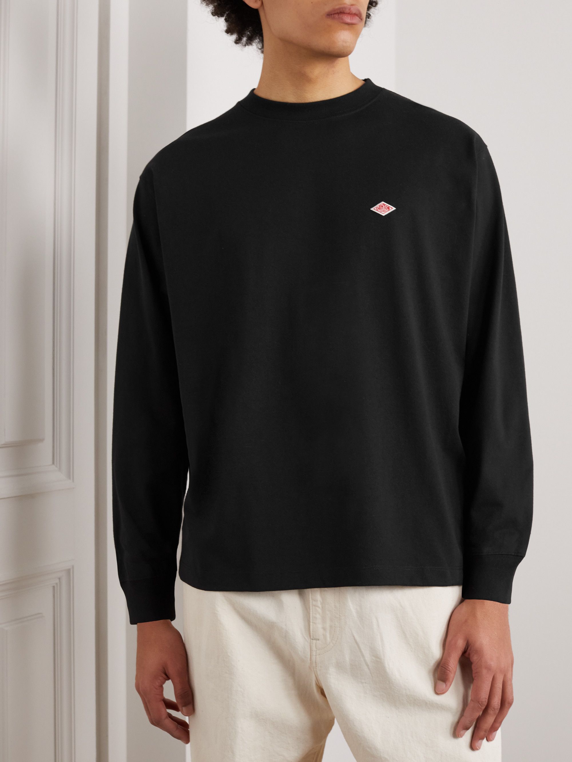 Danton DANTON Logo-Appliquéd Cotton-Blend Jersey T-Shirt XXL Size US XXL / EU 58 / 5 - 1 Thumbnail