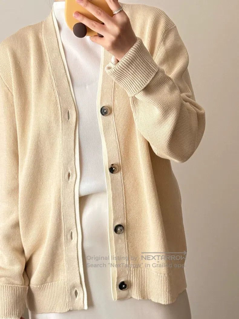 Hermes Hermes Men's old money wind cotton linen knit cardigan Size US M / EU 48-50 / 2 - 7 Thumbnail