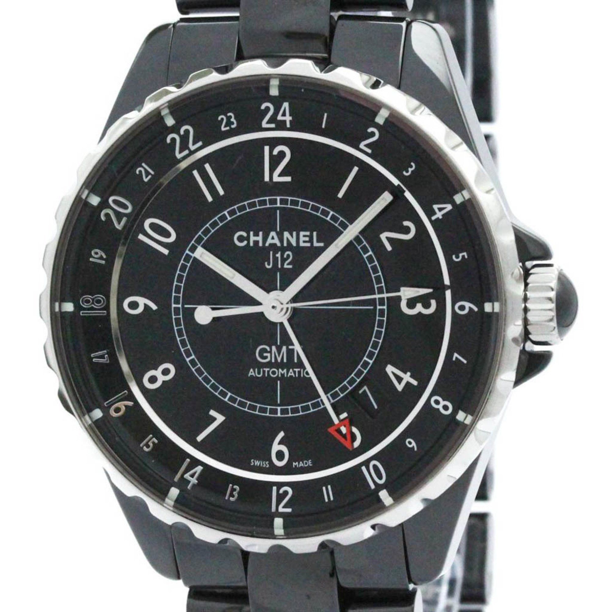 Chanel Polished CHANEL J12 GMT Ceramic Automatic Mens Watch H3102 BF580451 Size ONE SIZE - 1 Thumbnail