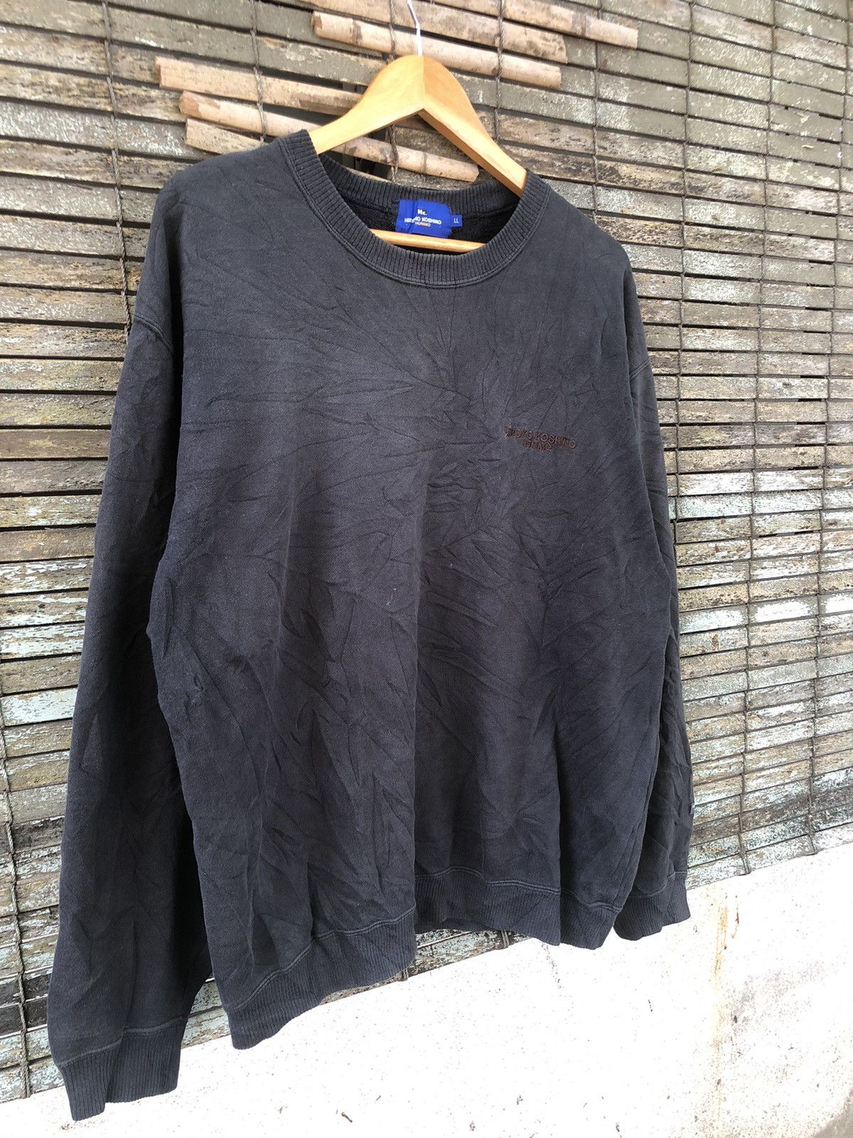 If Six Was Nine × Japanese Brand × Vintage 🔥Vintage 90s🔥Hiroko Koshino Homme Embroidered Sweatshirt Size US XL / EU 56 / 4 - 12 Thumbnail