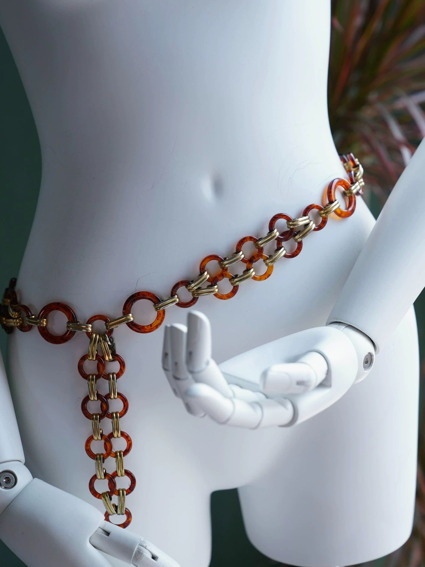 Yves Saint Laurent YSL Vintage Amber Ring Waist Chain Size ONE SIZE - 1 Thumbnail