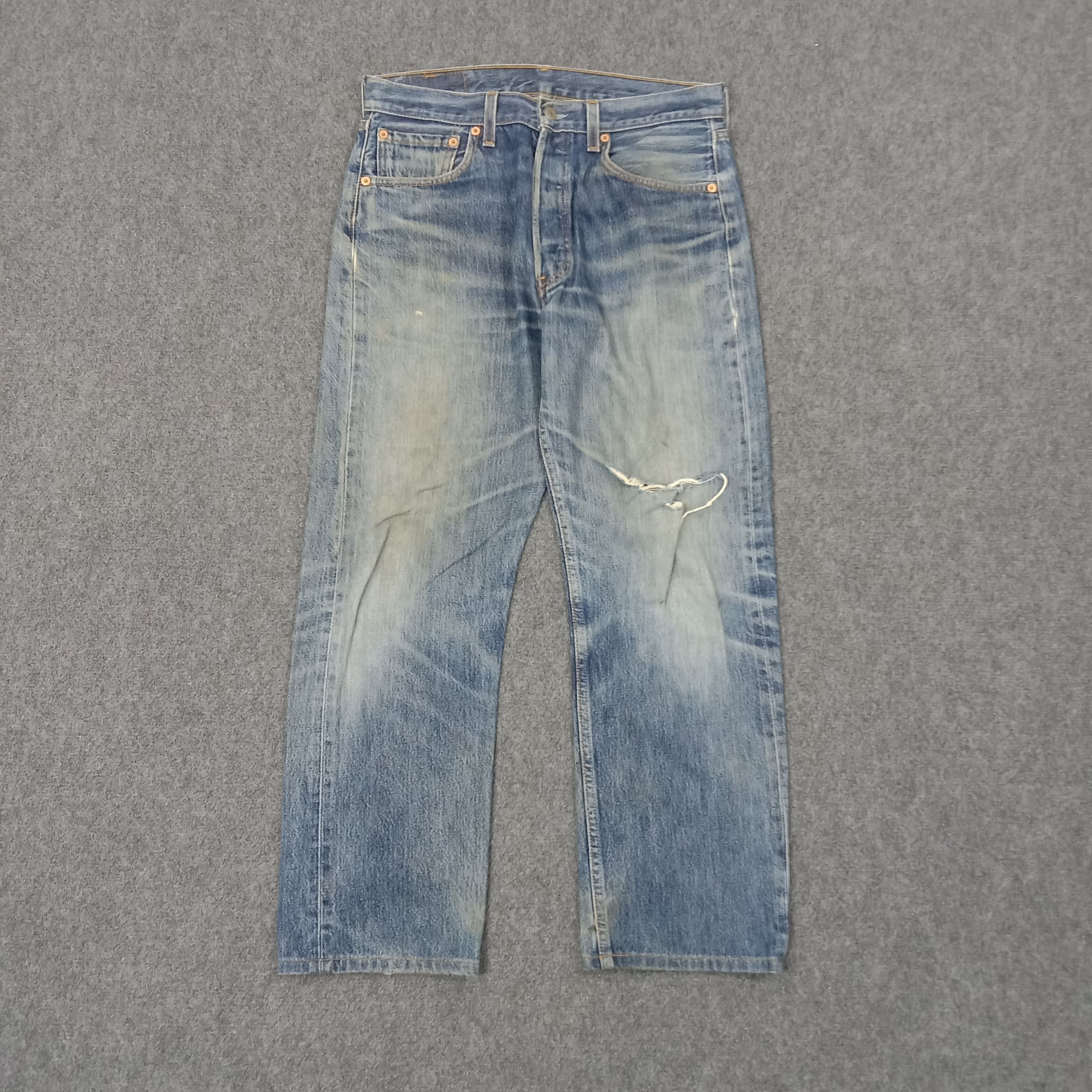 Levi's Levi's 501 American Distressed Style Denim Jeans C235N18 Size US 30 / EU 46 - 5 Thumbnail