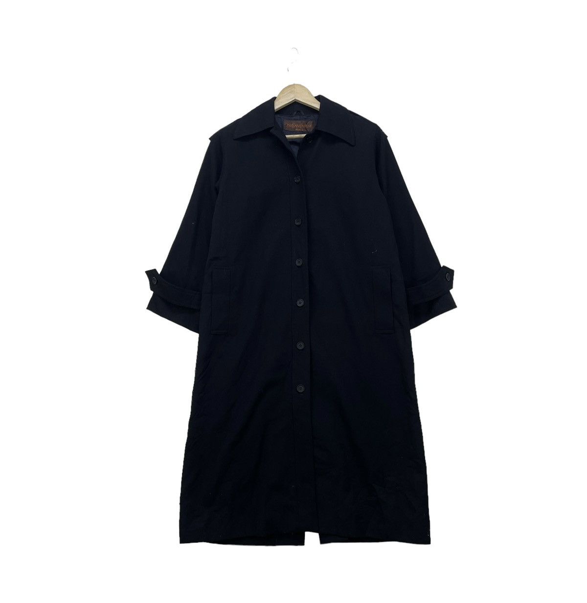 Autumn Cashmere × Yves Saint Laurent 💥Vintage Yves Saint Laurent Long Coat Jacket Size S / US 4 / IT 40 - 1 Thumbnail