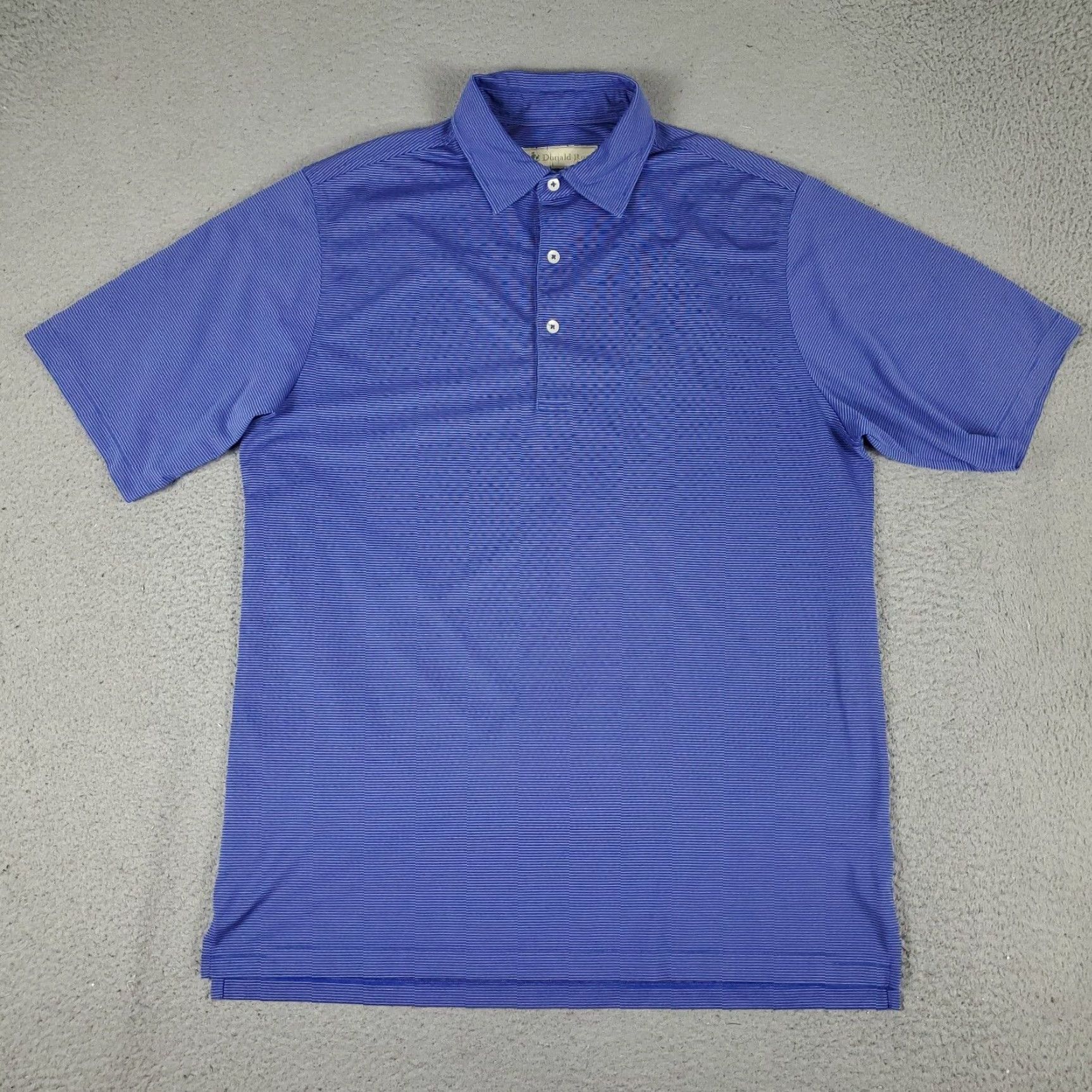Vintage Donald Ross Polo Shirt Mens Size Medium Blue Striped Golf Short Sleeve Size US M / EU 48-50 / 2 - 2 Thumbnail