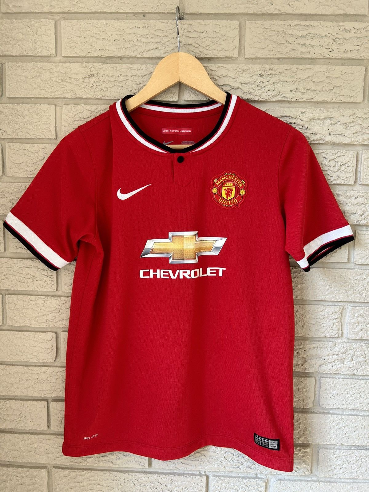 Nike × Vintage Nike Manchester United 2014 Soccer Jersey Size US S / EU 44-46 / 1 - 1 Thumbnail