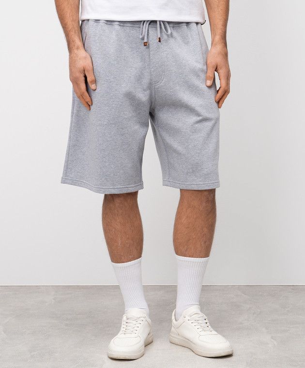 Brunello Cucinelli o1y0526 Short in Light Gray Size US 34 / EU 50 - 2 Thumbnail