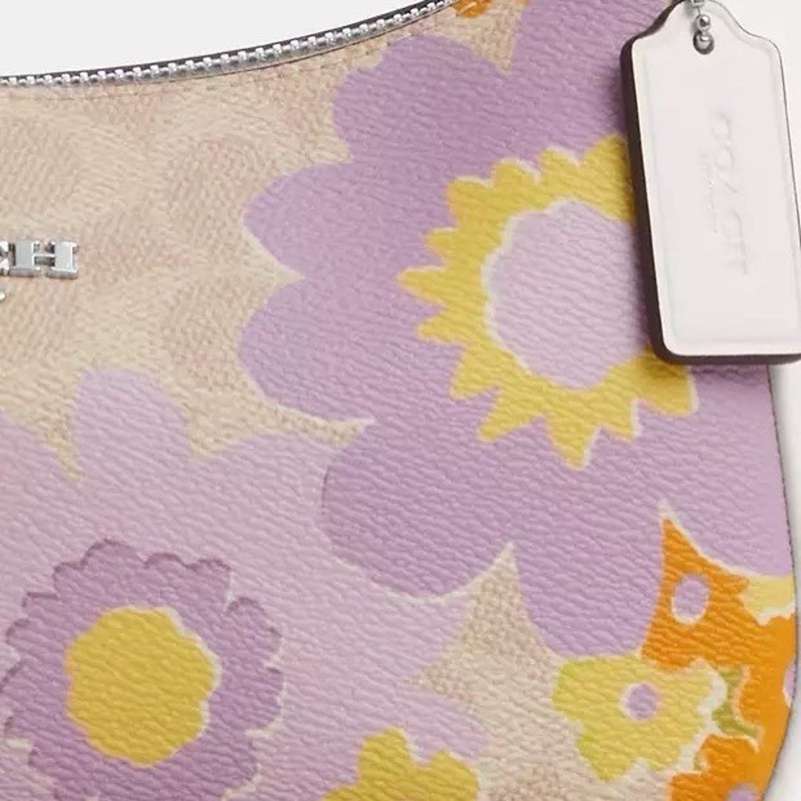 Coach NWT COACH Teri Shoulder Bag Floral CBG73 Silver/Sand Size ONE SIZE - 12 Thumbnail