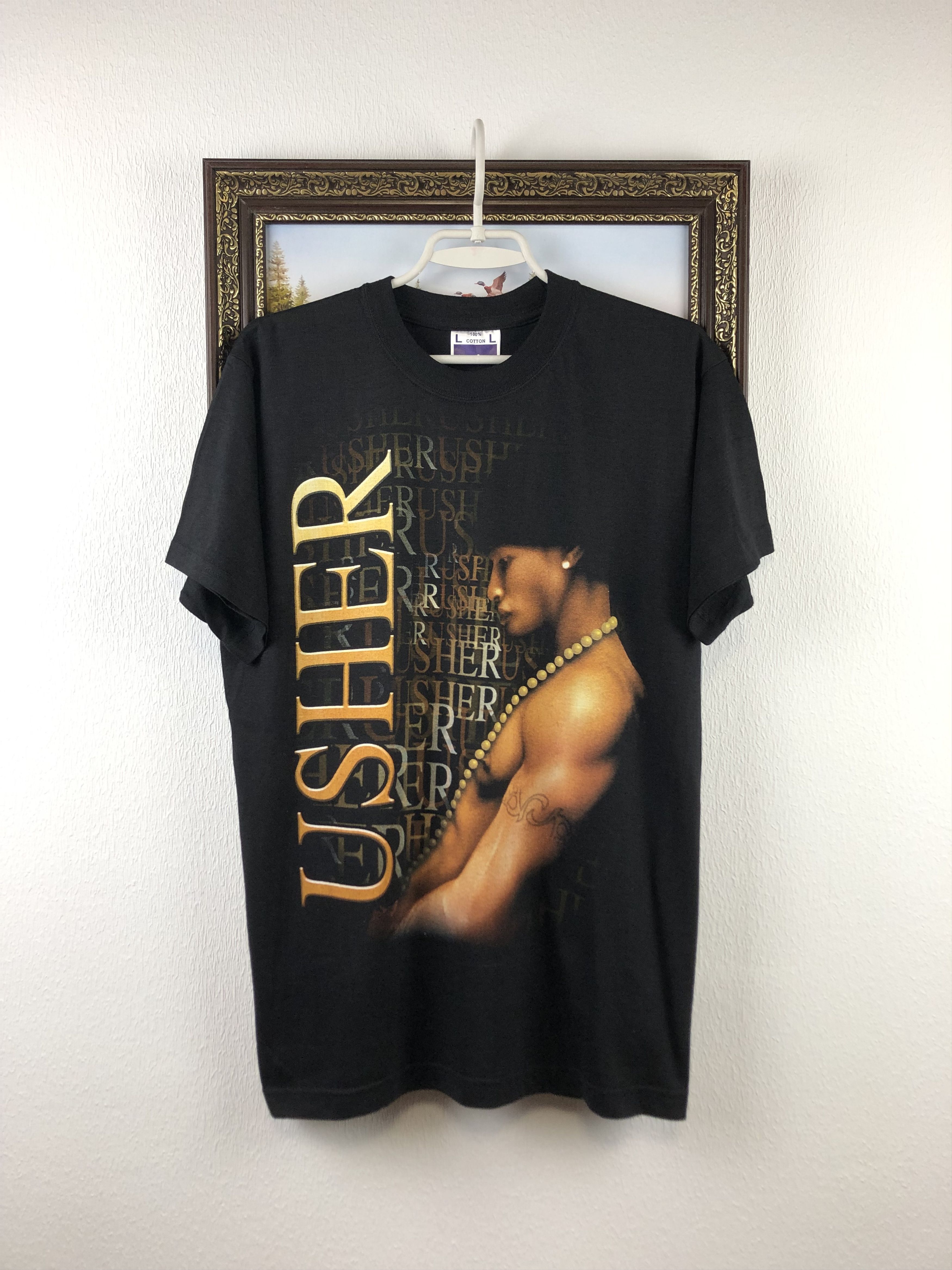 Band Tees Vintage Usher Shirt Rap Band Tee Concert Graphic Black Size US L / EU 52-54 / 3 - 1 Thumbnail