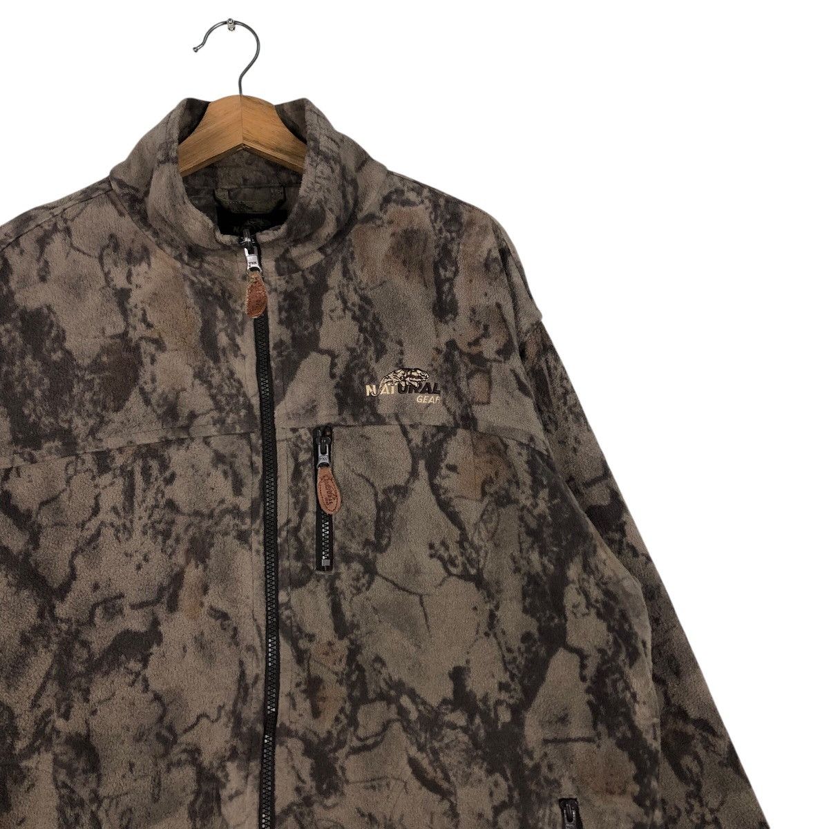 Japanese Brand 📌Vintage Zippet Fleece Jacket National Gear Hunting Design Size US M / EU 48-50 / 2 - 7 Thumbnail