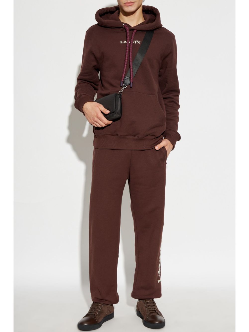Lanvin o1h1sh11224 Logo Hoodie in Burgundy Size US XL / EU 56 / 4 - 3 Thumbnail
