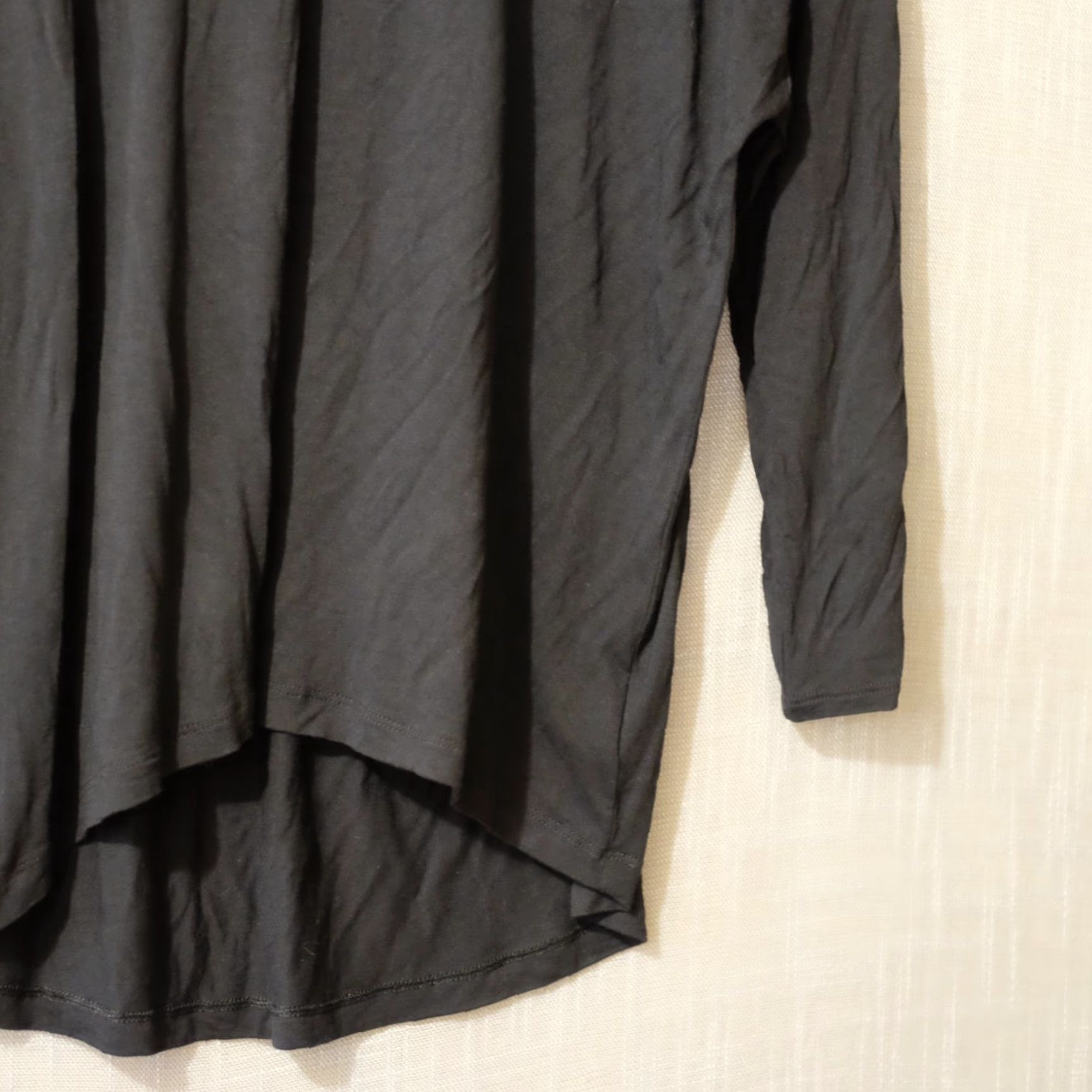 Old Navy Old Navy Shirt Womens L Black Long Sleeve Boat Neck Super Soft Size L / US 10 / IT 46 - 4 Thumbnail