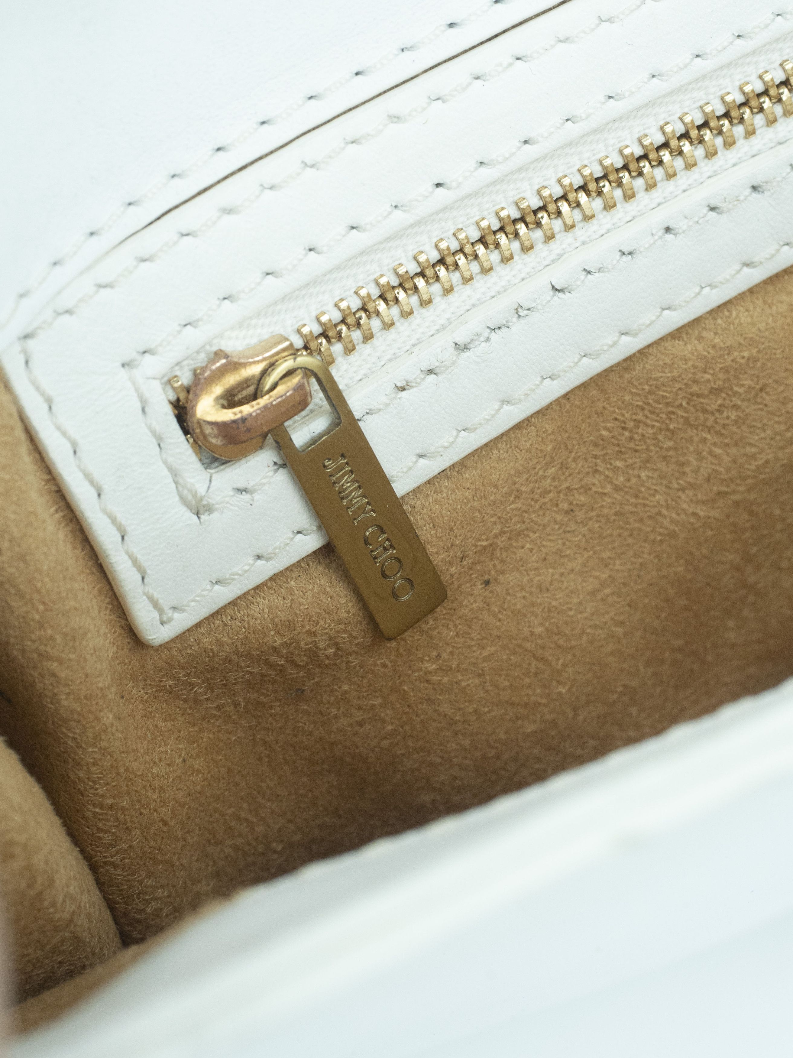 Jimmy Choo White Leather Shoulder Bag With Zebra Print Calfhair On Flap Size ONE SIZE - 13 Thumbnail