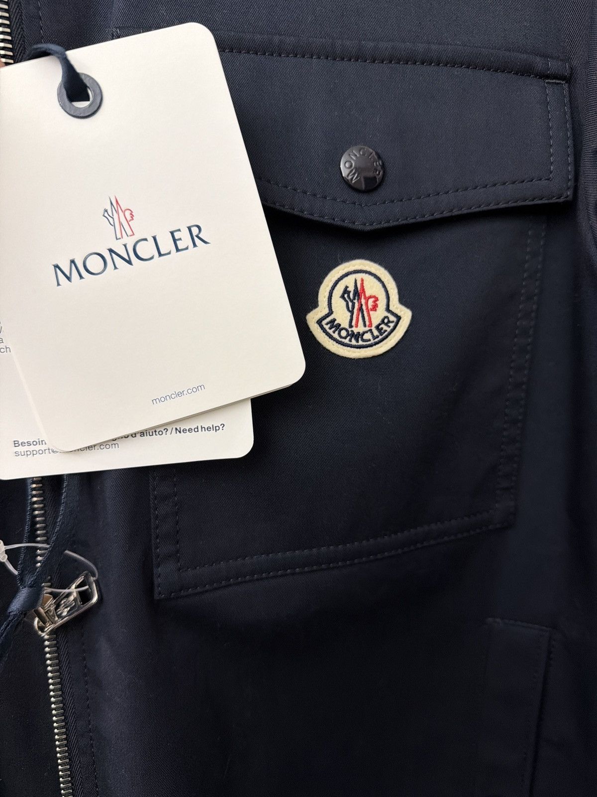 Moncler [BNWT] Moncler Cotton Gabardine Jacket - Navy Blue (Size M) Size US M / EU 48-50 / 2 - 16 Thumbnail