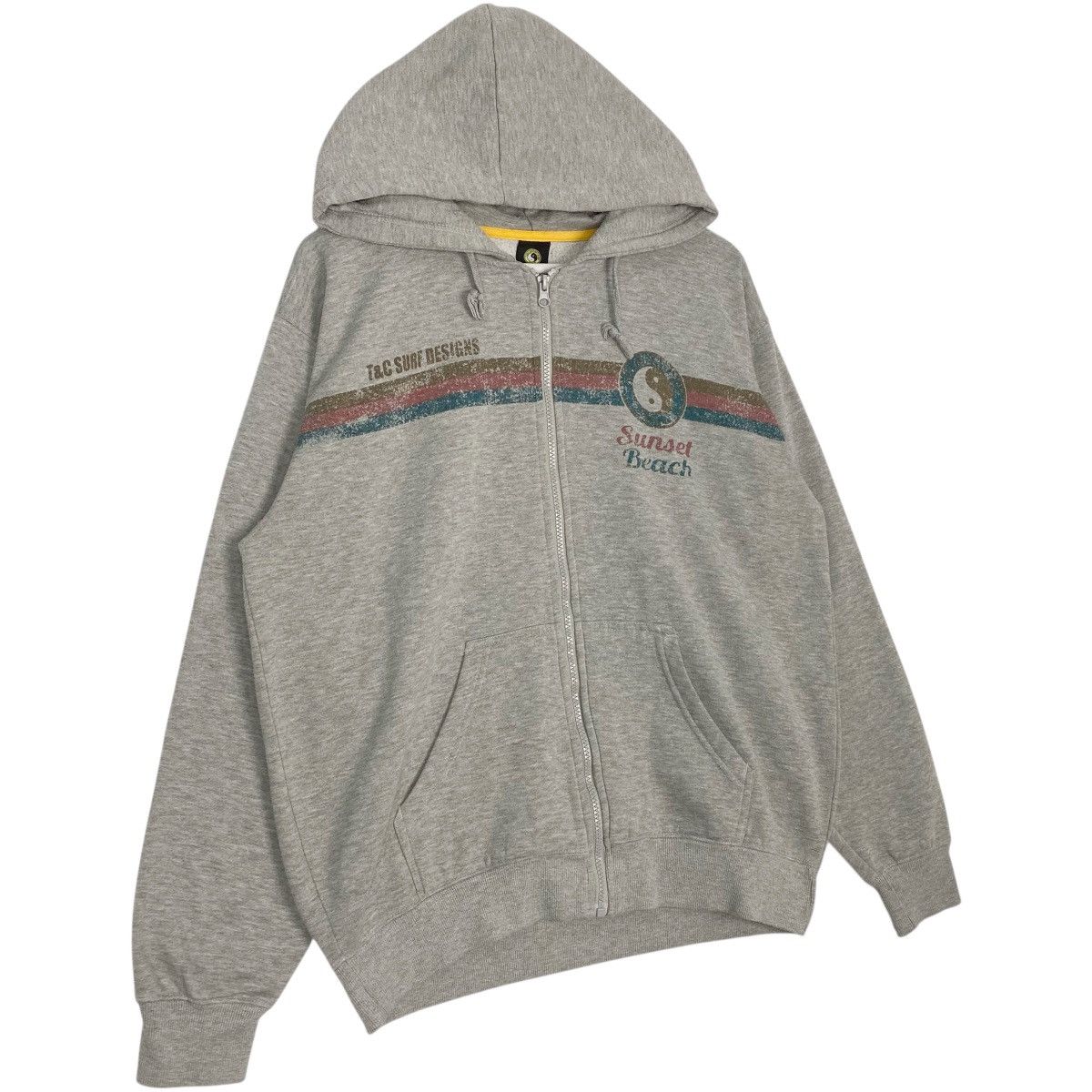 Vintage Vintage T&C Surf Design Hoodie Sweater Grey Pullover Size L Size US L / EU 52-54 / 3 - 7 Thumbnail