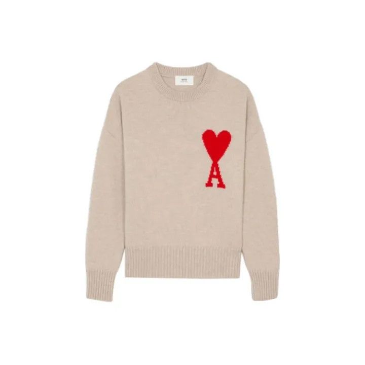 AMI AMIPARIS Heart Logo Wool Sweater 0079 Size US M / EU 48-50 / 2 - 1 Thumbnail