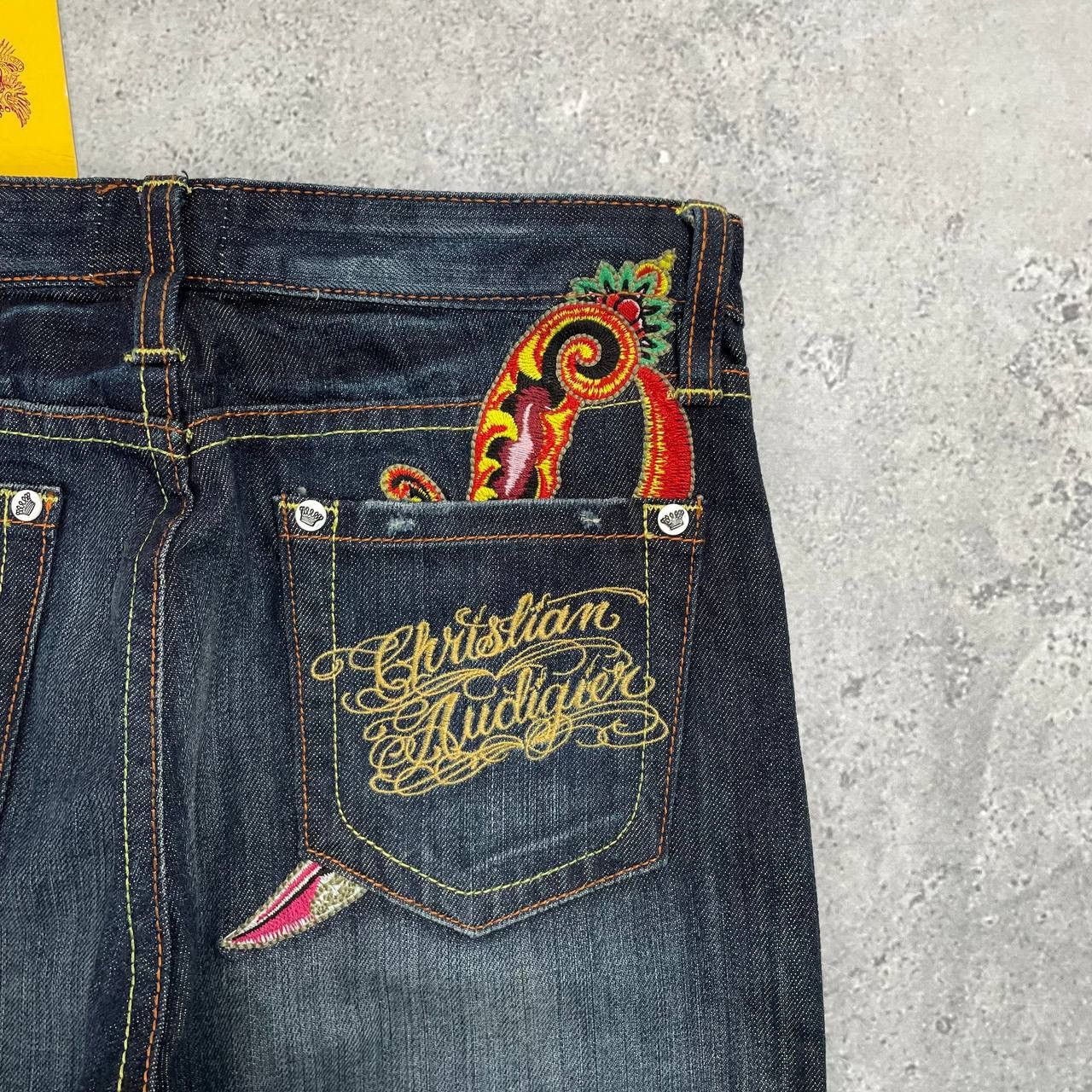 Christian Audigier × Ed Hardy Christian Audigier Kids Forever Dagger Jeans Blue Size 14/16 Size 27" / US 4 / IT 40 - 22 Thumbnail