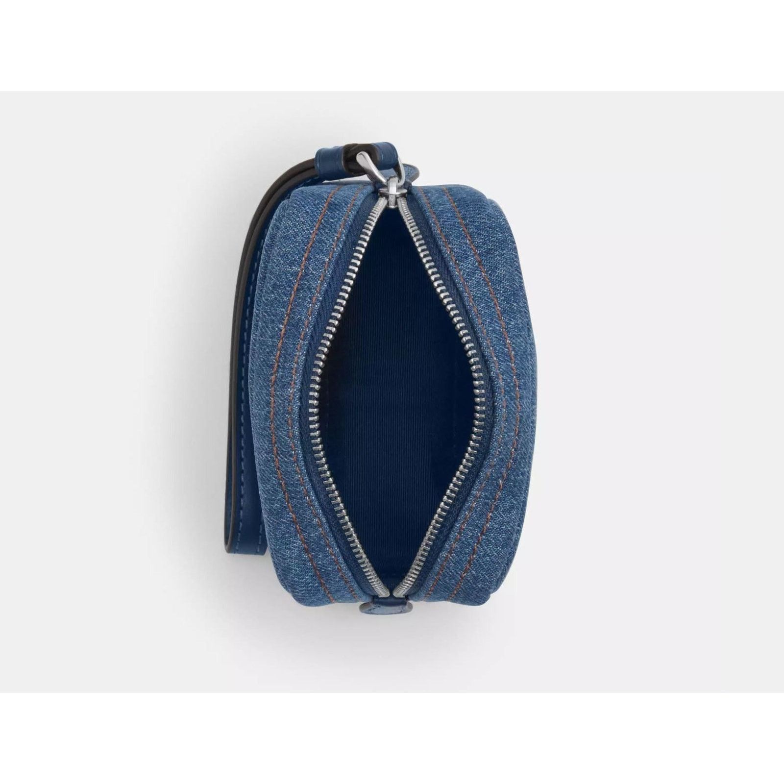 Coach NWT Coach CAP97 Pouch Wristlet IN denim/Silver/Indigo Size ONE SIZE - 7 Thumbnail
