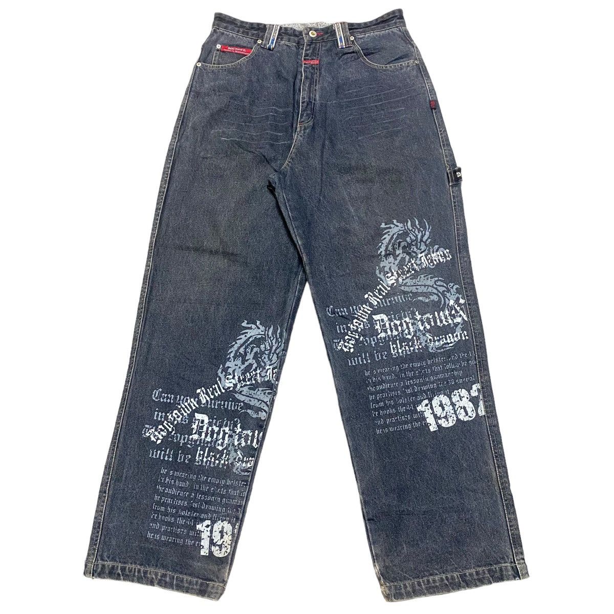 image of Dogtown Denim Carpenter Baggy Pants in Black, Men's (Size 32)