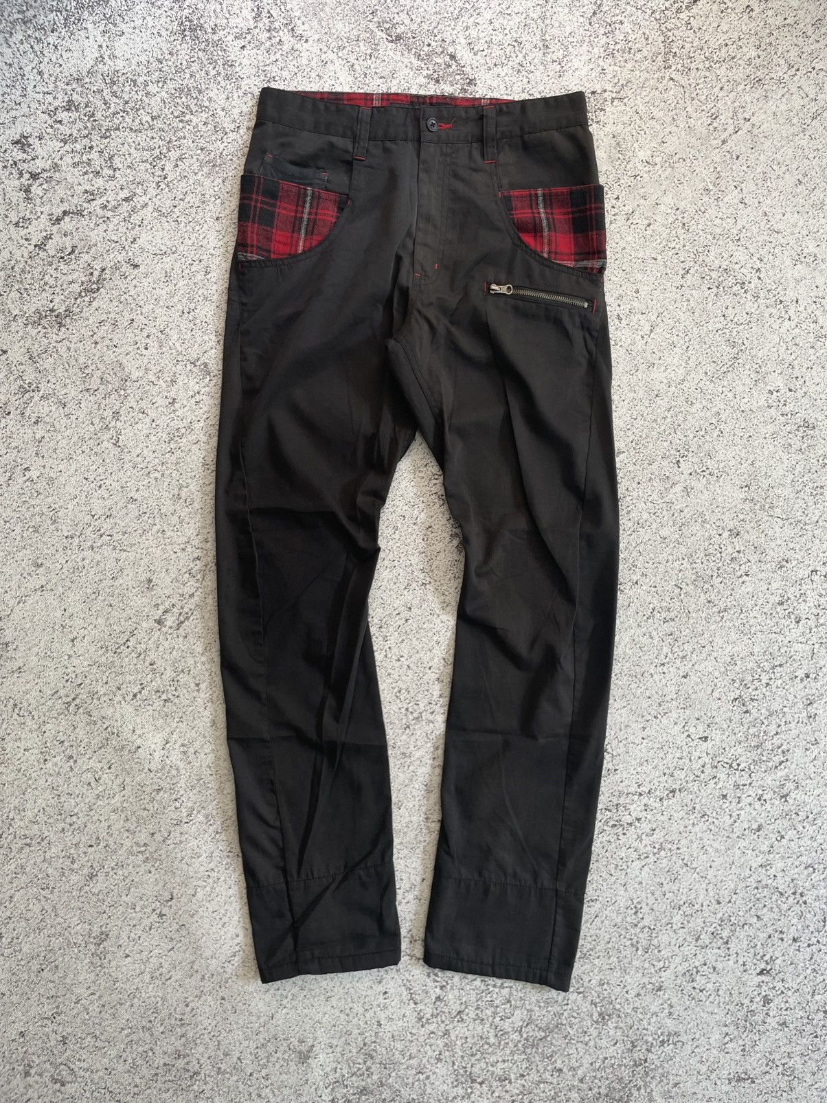 Japanese Brand 2000s Dominates - Plaid Punk Pants Anarchy Goth Emo Size US 30 / EU 46 - 2 Thumbnail