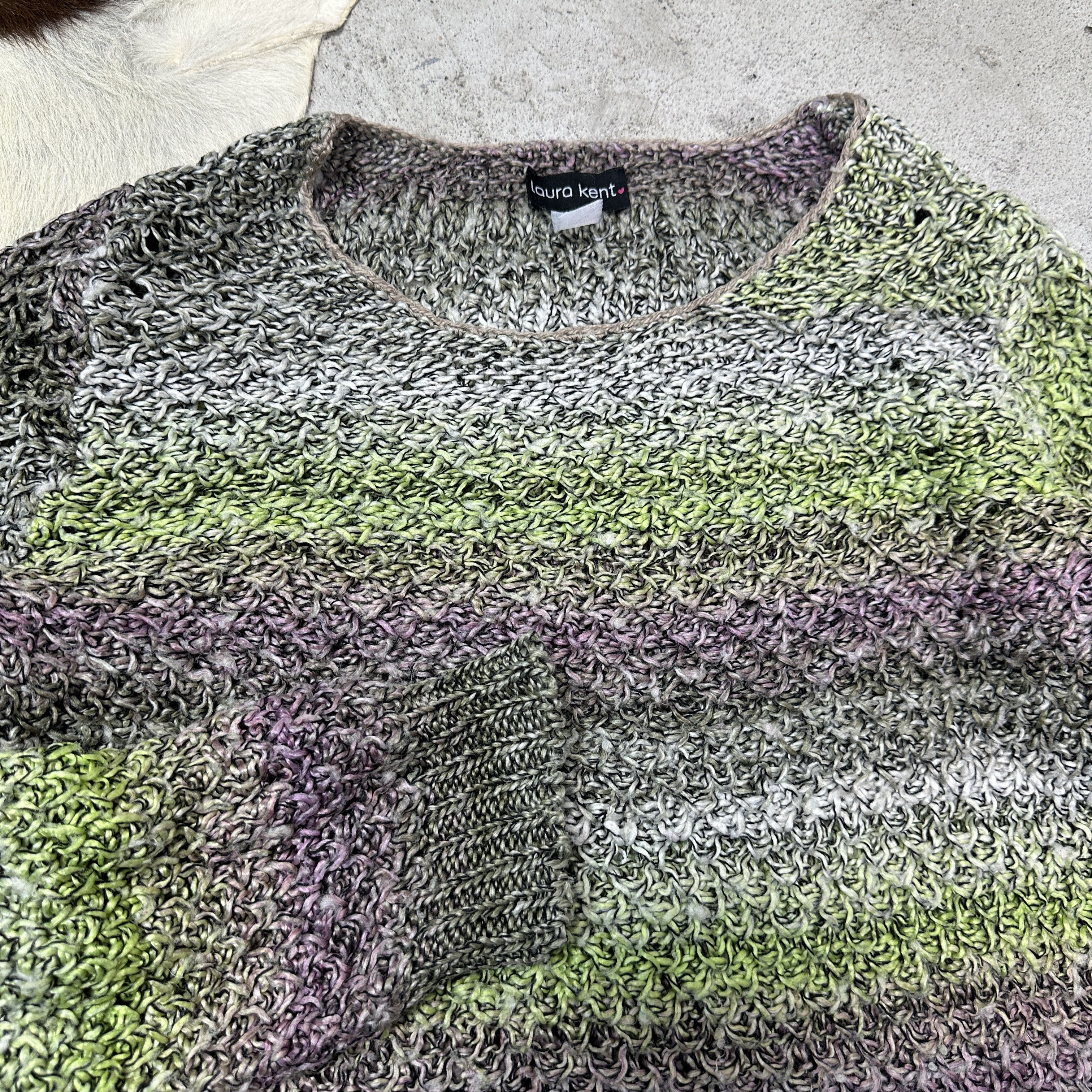 Vintage Vintage Cottage Striped Fairy Openwork Sweater Y2K Size M / US 6-8 / IT 42-44 - 3 Thumbnail