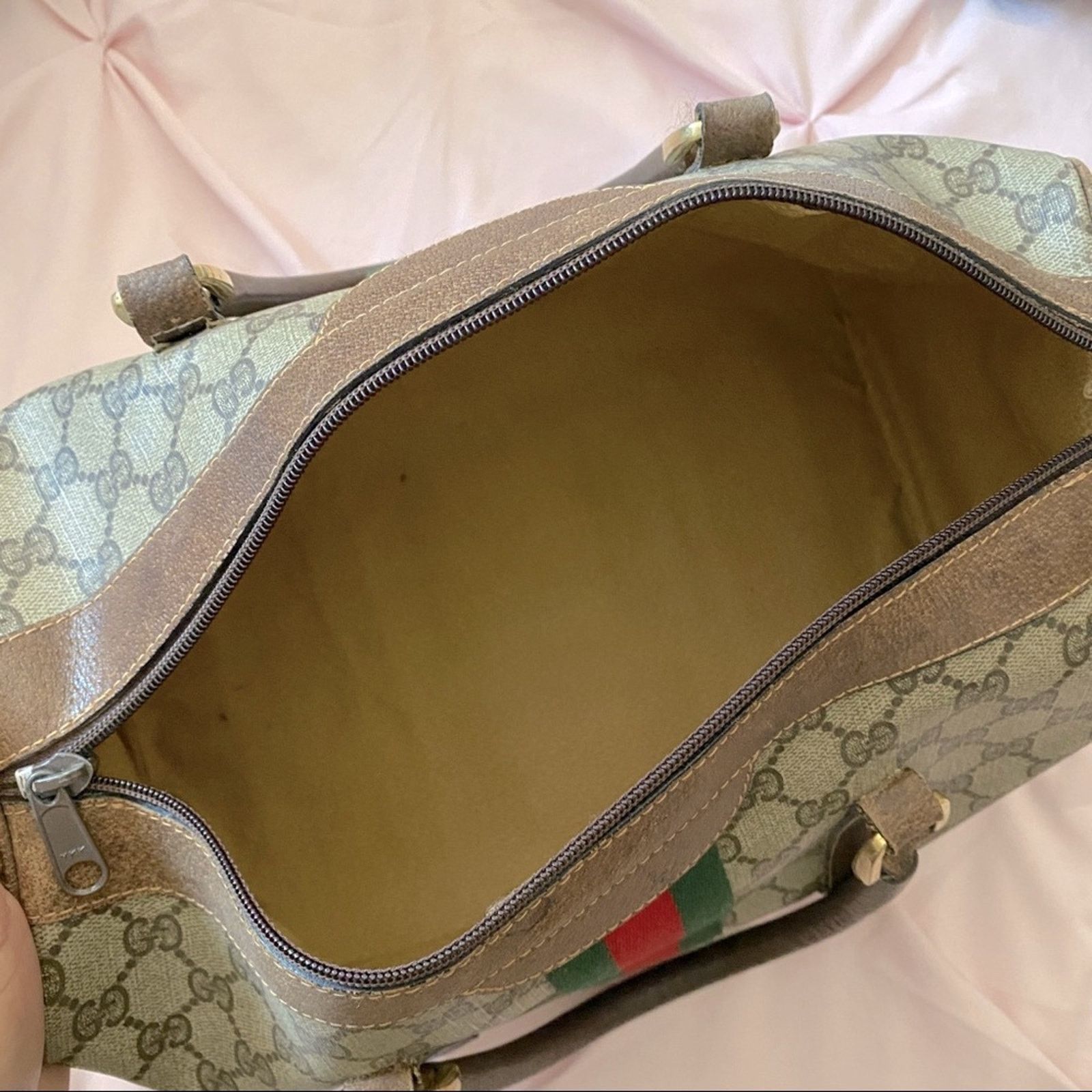 Gucci Gucci Carry All Boston Vintage Handbag GG Size ONE SIZE - 5 Thumbnail
