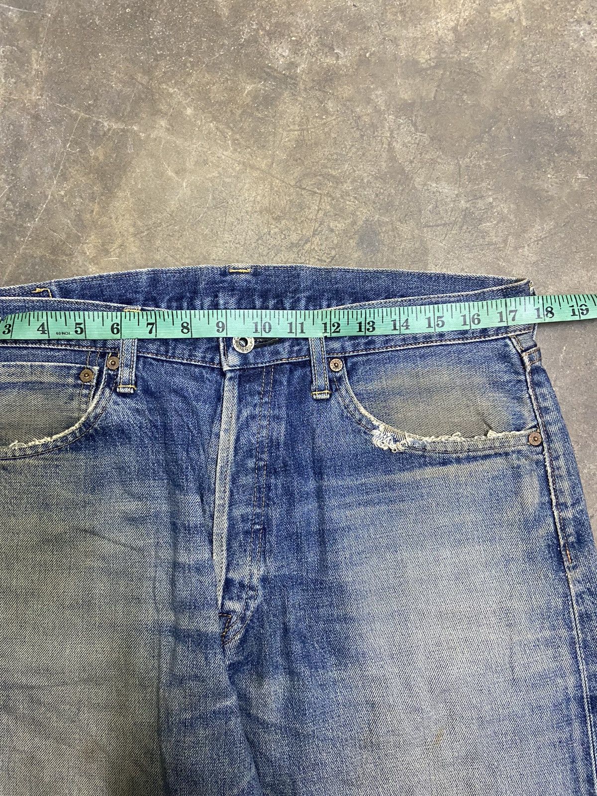 Beauty Beast 🔥 Vintage Bobson jeans distressed denim selvedge if 6 was 9 Size US 35 - 10 Thumbnail