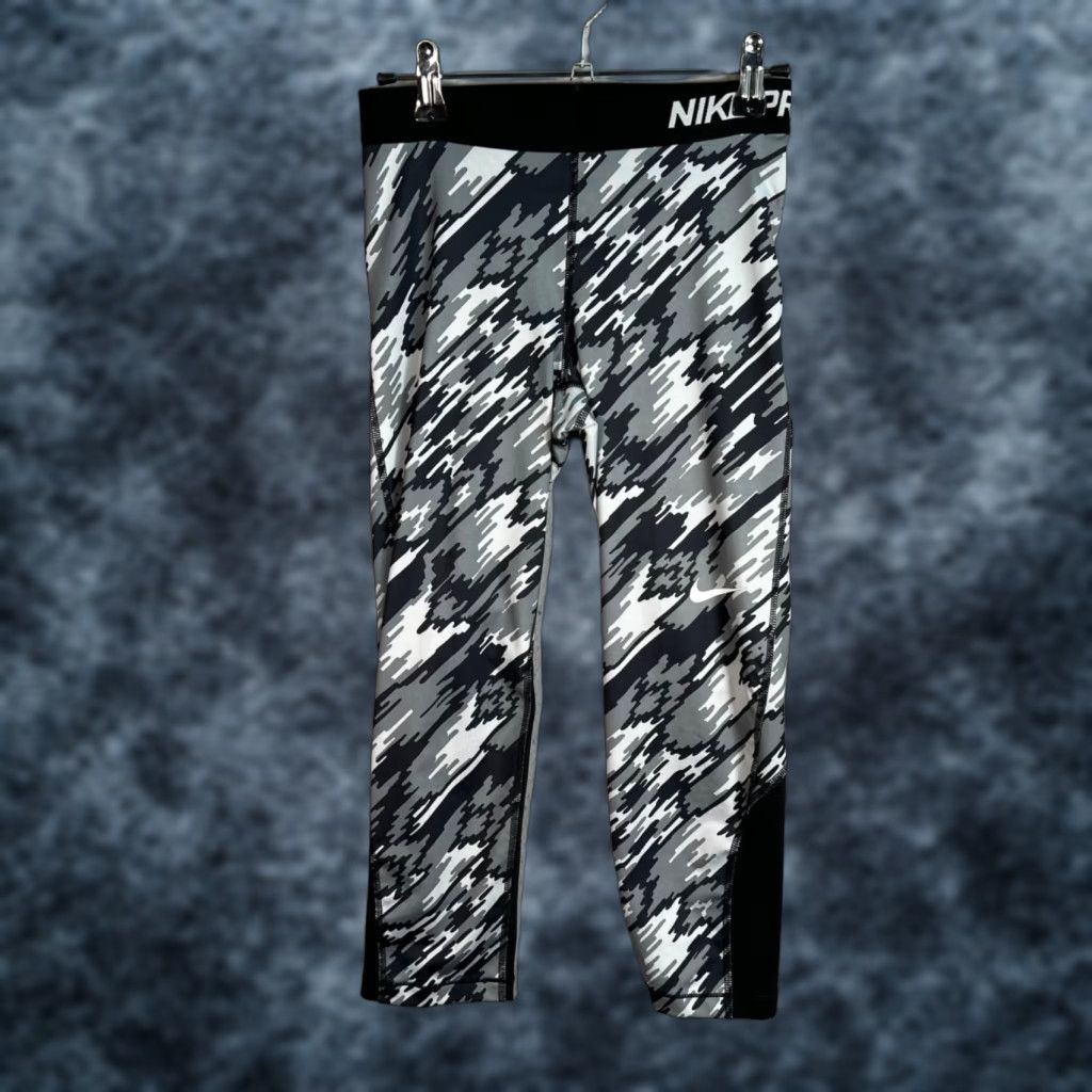 Nike Nike Pro Dri-Fit Womens Small Compression Leggings Gray Black Size 28" / US 6 / IT 42 - 1 Thumbnail