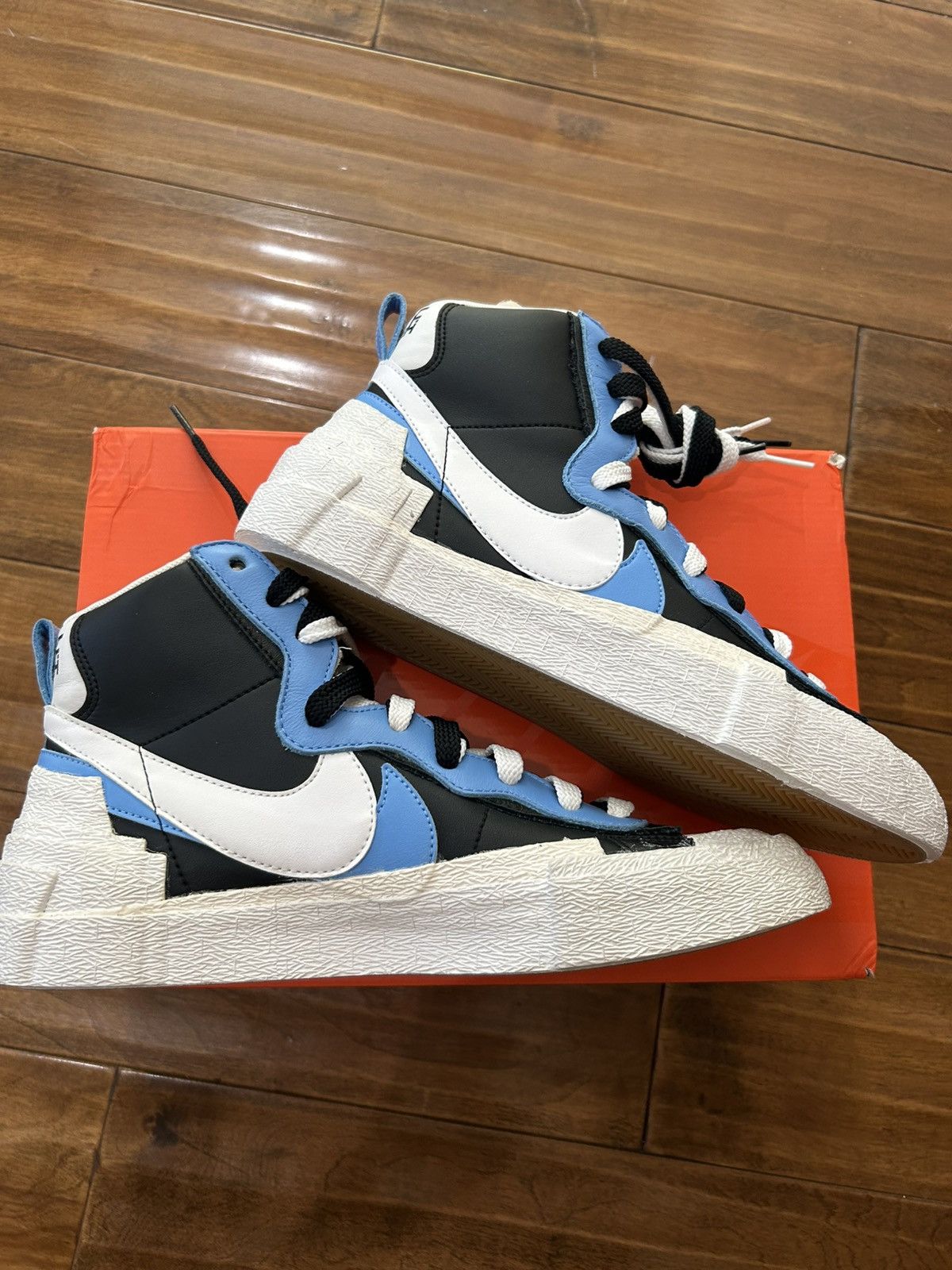 Nike Nike Sacai Blazer Mid Blue/White BV0072 001 Size US 9 / EU 42 - 1 Thumbnail