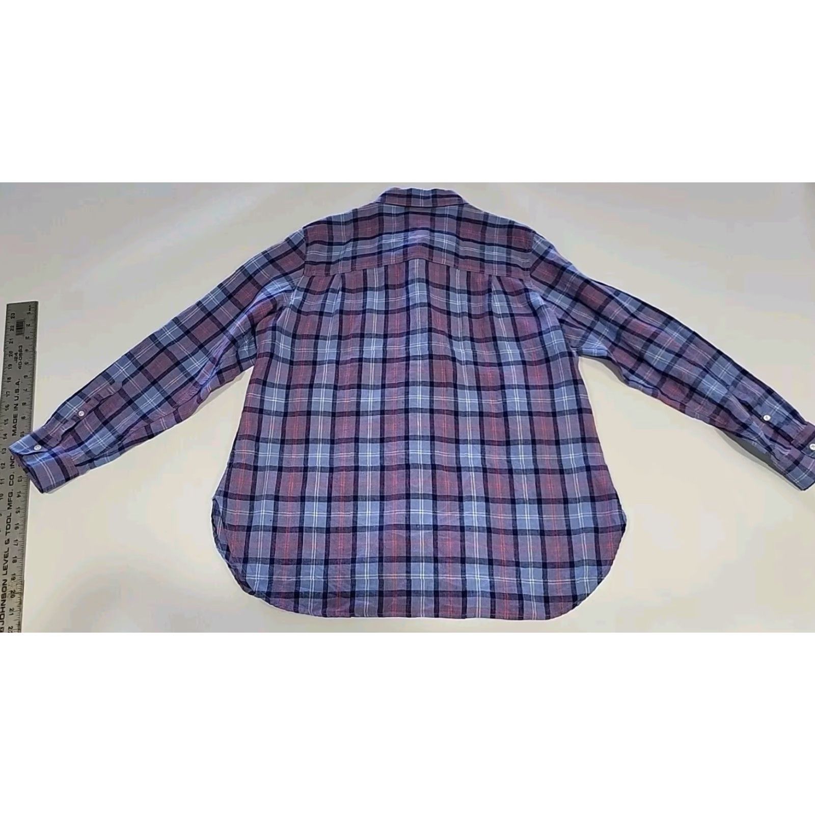 Vintage L.L. Bean XL Purple Blue Plaid Long Sleeve Button-Up Linen Shirt User: L. L. Bean XL Purple Blue Plaid Long Sleeve Button-Up Linen Shirt Size US XL / EU 56 / 4 - 7 Thumbnail