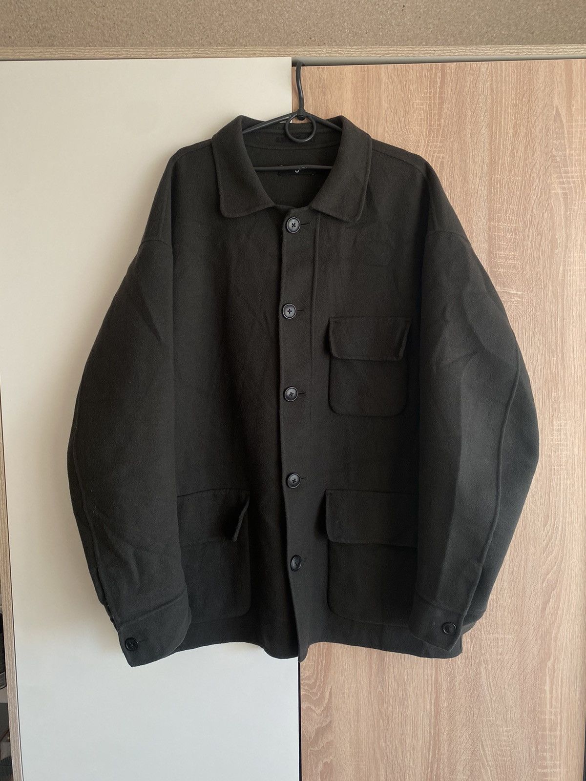 ジャケット・アウター Jil Sander 00s Melton Wool Coat Women size M Jacket Coat Jil Sander Compressed Alpaca Wool