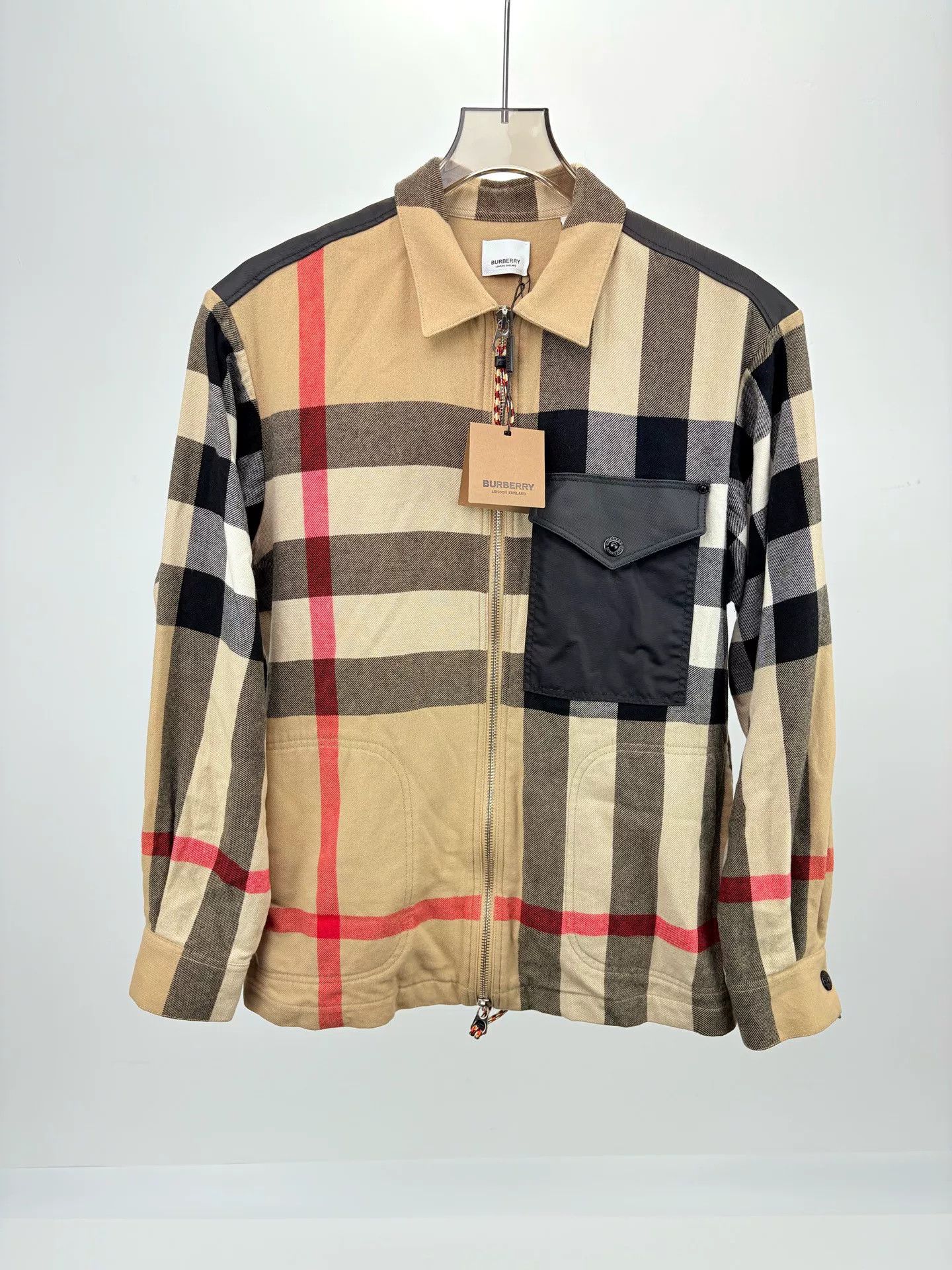 Burberry Burberry Check Panel Wool Jacket Size US S / EU 44-46 / 1 - 1 Thumbnail