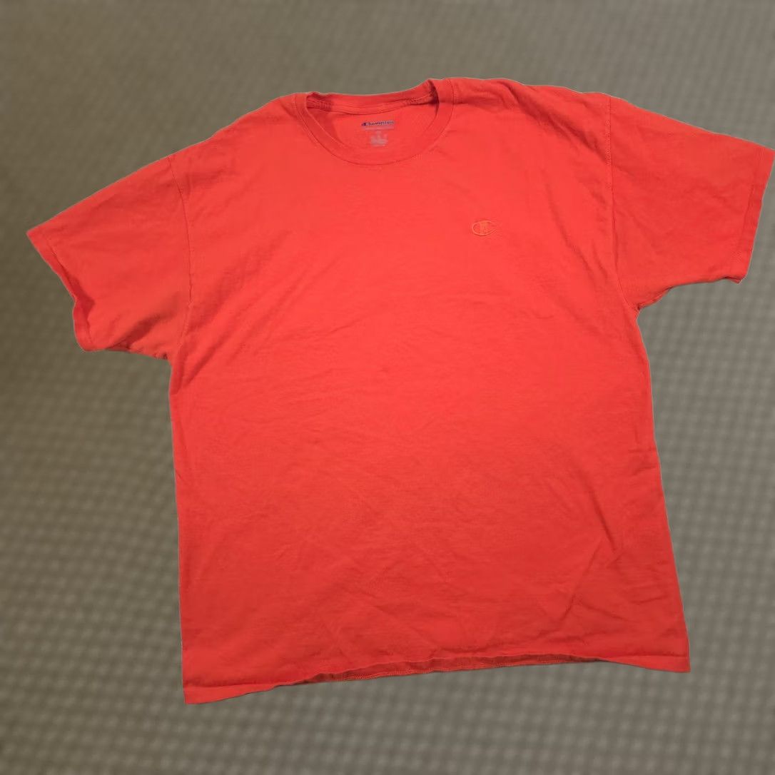 Champion Champion Shirt Mens 2XL Orange Logo Tee Tagless Crewneck Cotton Casual Athletic Size US XXL / EU 58 / 5 - 1 Thumbnail