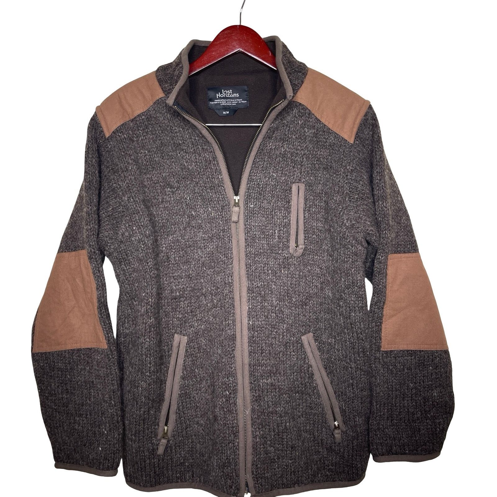 Other Lost Horizons Oxford Sweater knit jacket w/ elbow patches Size US M / EU 48-50 / 2 - 2 Thumbnail