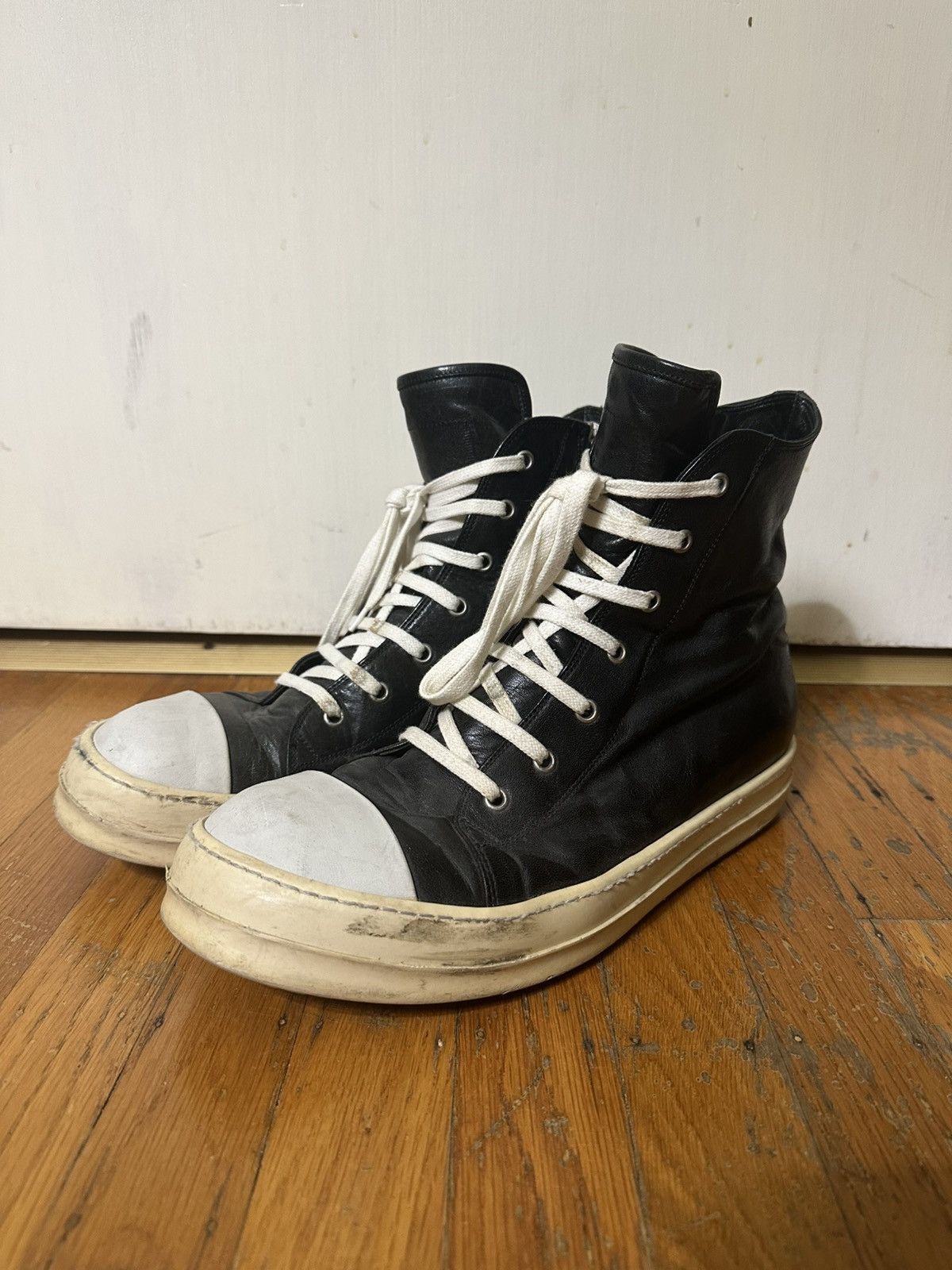 Rick Owens Leather Hi-Top Ramones Mainline