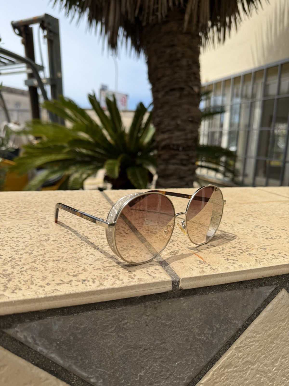 Jimmy Choo Jimmy Choo Sunglasses Vintage Dark Brown Size ONE SIZE - 1 Thumbnail
