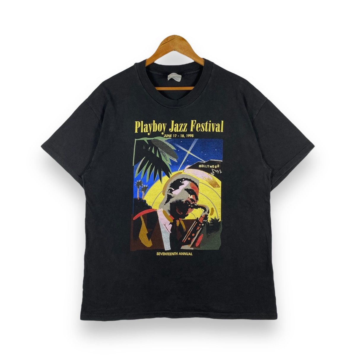Vintage Vintage 90's PLAYBOY JAZZ FESTIVAL 17Th Annual Tee Size US L / EU 52-54 / 3 - 1 Thumbnail