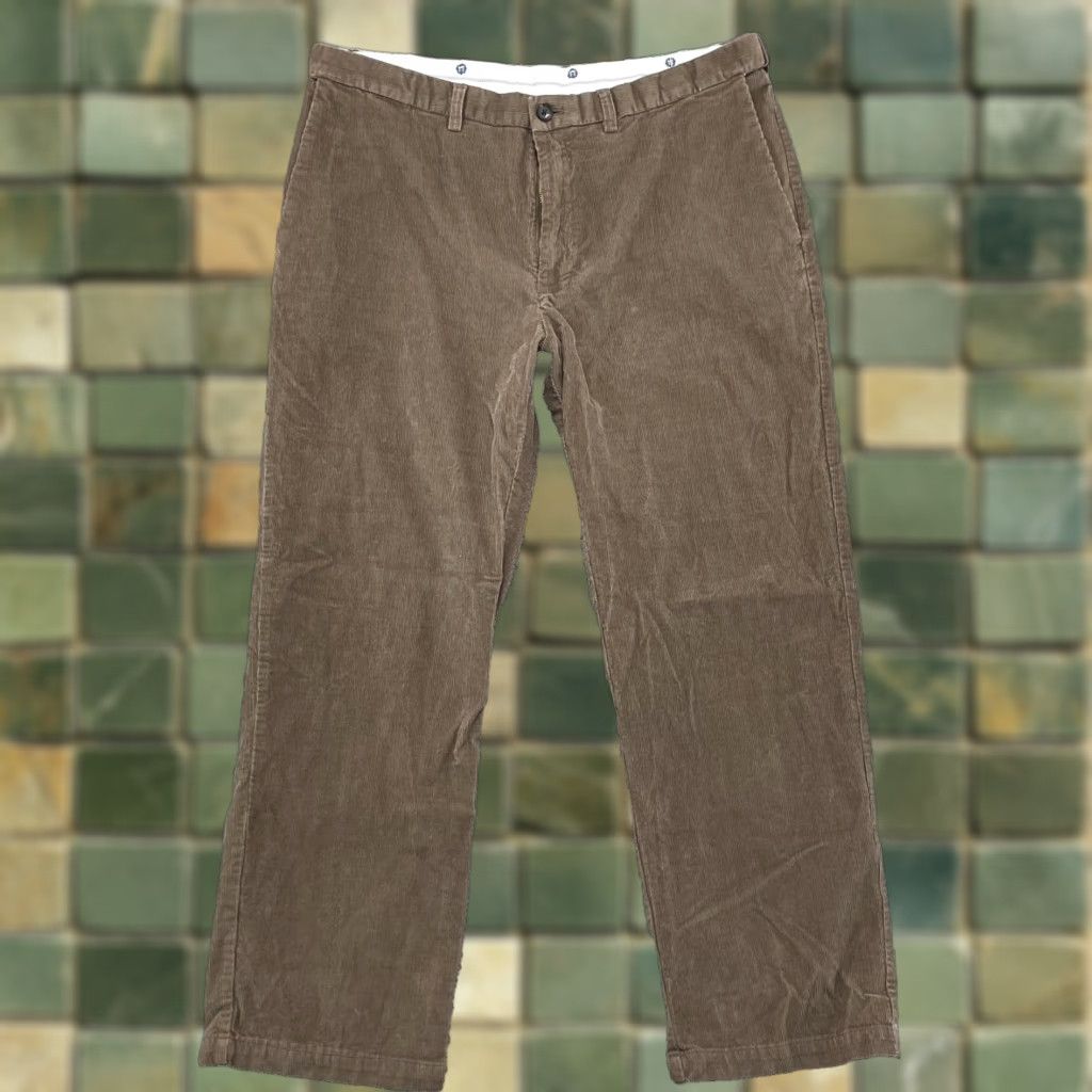Haggar Haggar Corduroy Pants Mens 38x28 Brown Preppy Travel Chino 70s Academia Vintage Style 90s Office Casual Mens Size US 38 / EU 54 - 1 Thumbnail