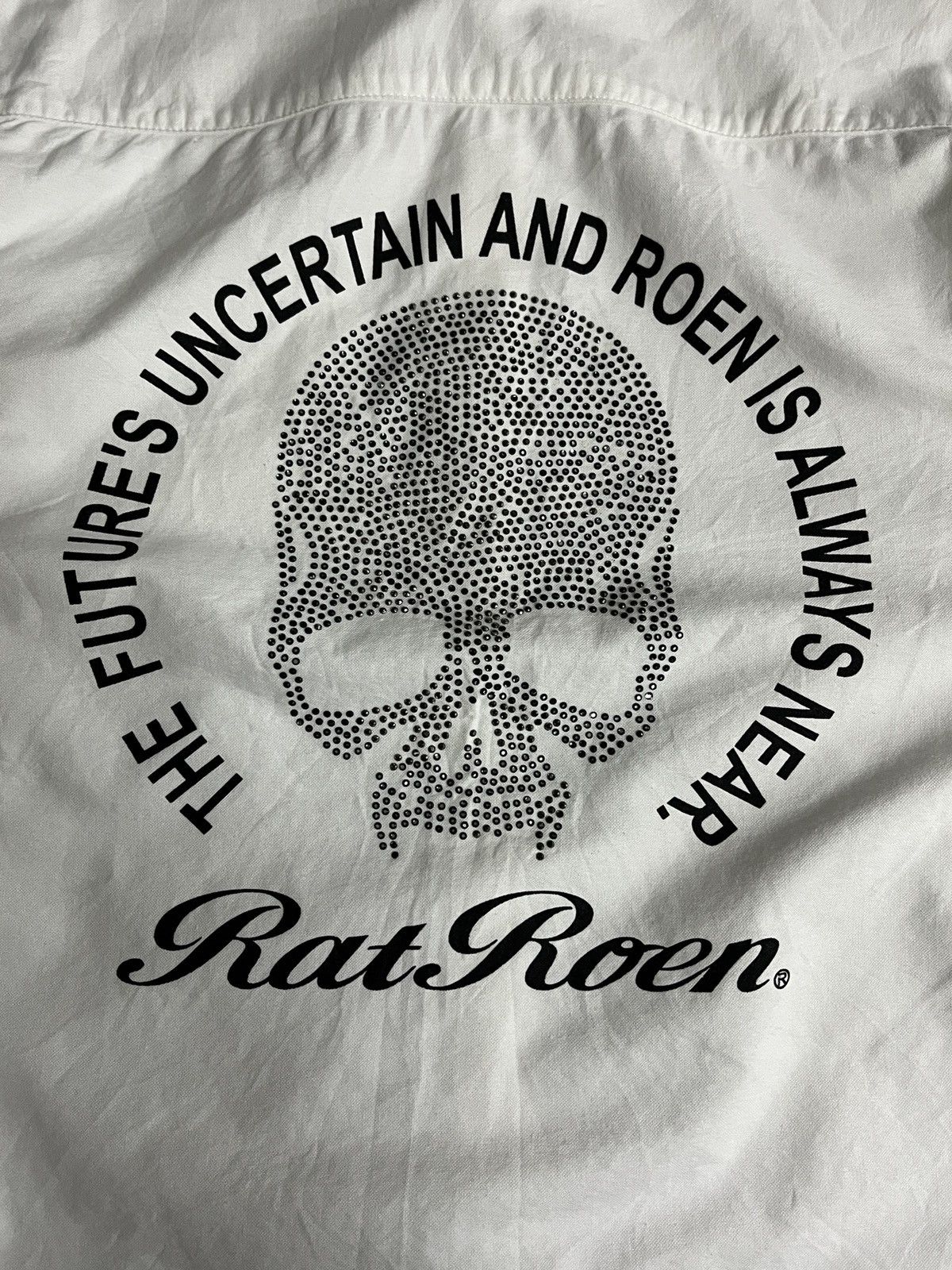 Mastermind Japan × Roen ROEN MASTERMIND Japan Swarovski Skull Logo B/D Shirt Size US L / EU 52-54 / 3 - 4 Thumbnail
