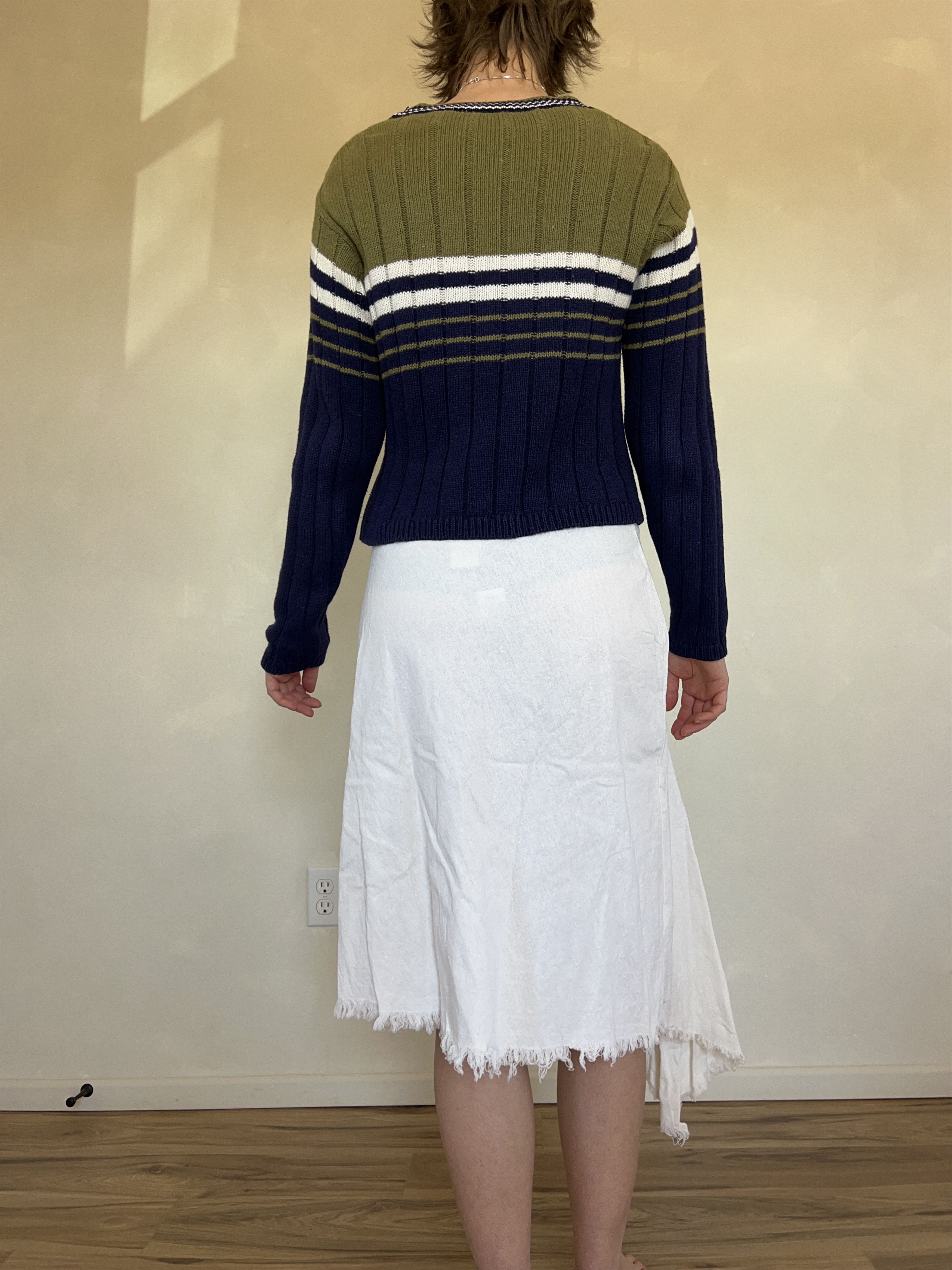 Other Women's Linen White Skirt Size 28" / US 6 / IT 42 - 2 Thumbnail