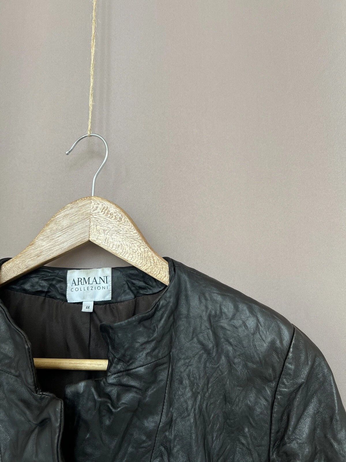 Armani Collezioni Armani Collezioni Calf Leather Jacket Women’s Size 44 or M Size M / US 6-8 / IT 42-44 - 6 Thumbnail