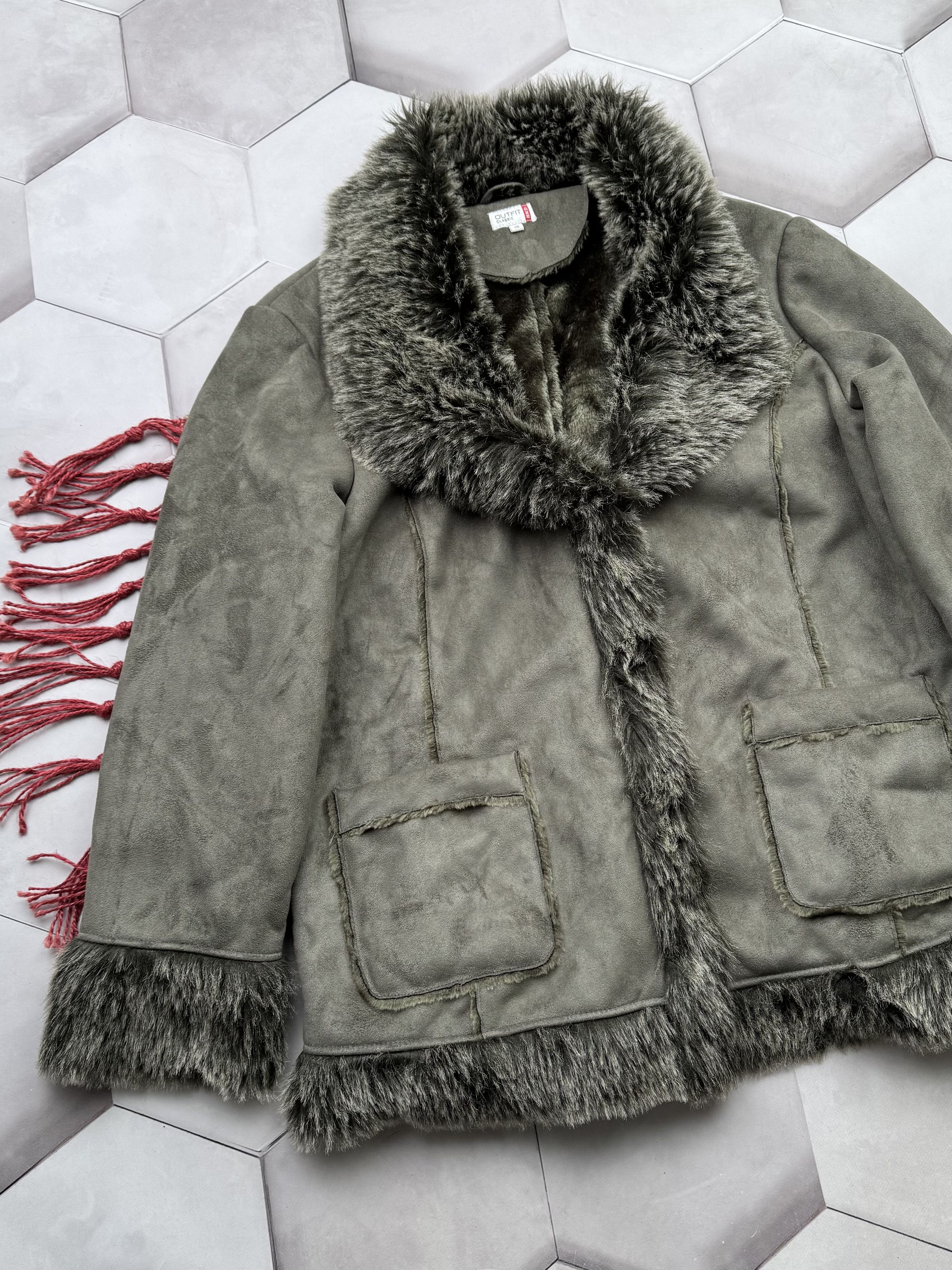 Vintage Vintage Faux Sheepskin Coat (E4) Size L / US 10 / IT 46 - 2 Thumbnail