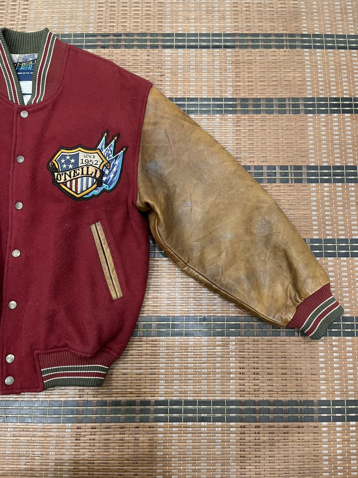O'Neill Vintage 90s O’Neill With Friendship Suede Varsity Jacket Size US L / EU 52-54 / 3 - 4 Thumbnail