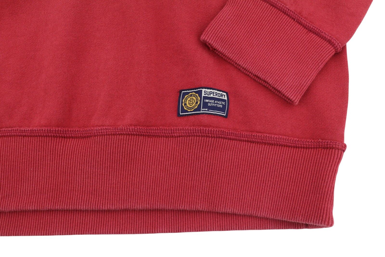 Superdry VINTAGE ATH HALF ZIP M Red Logo Cotton Pullover 87121 Size US M / EU 48-50 / 2 - 10 Thumbnail