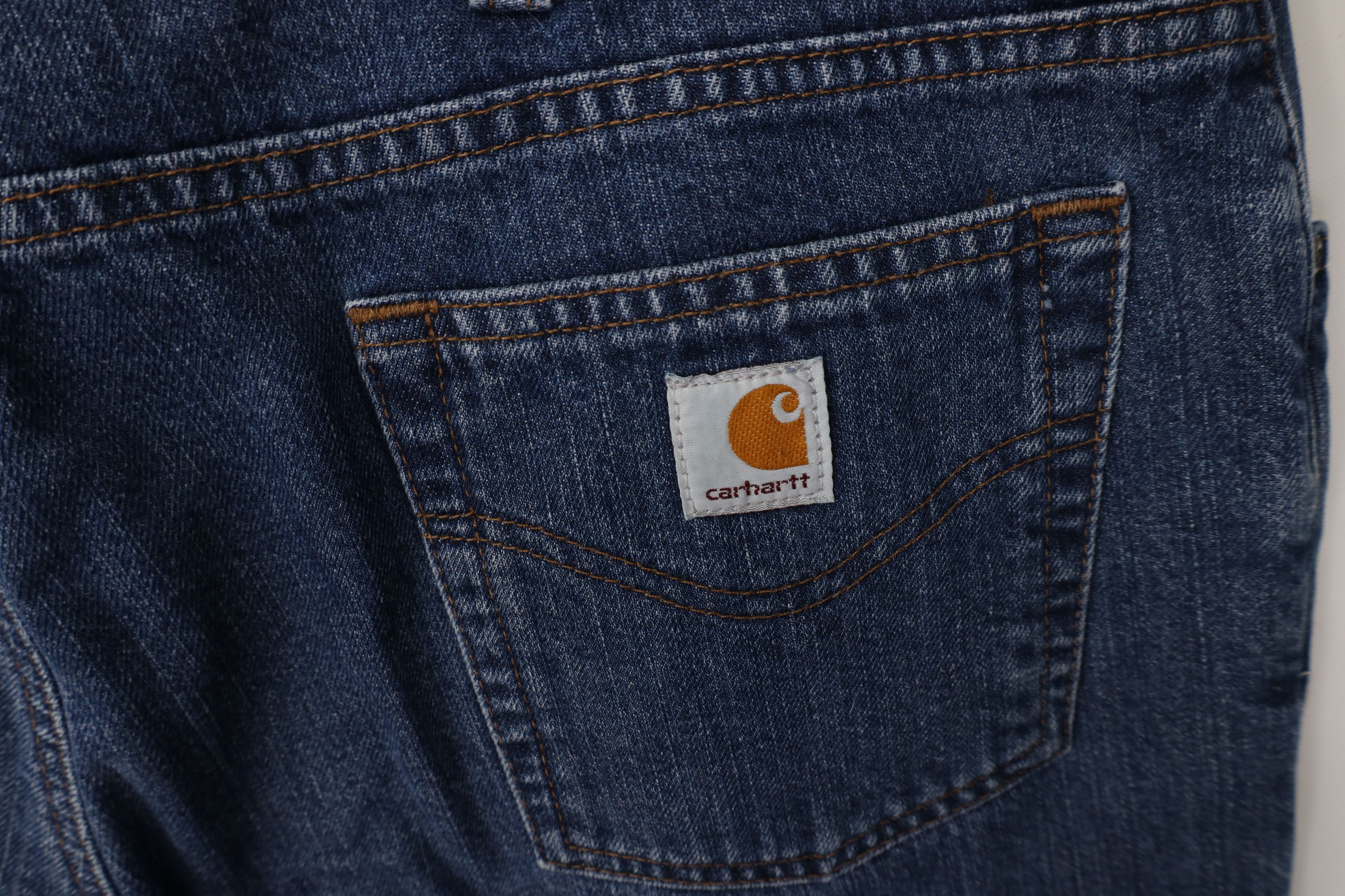 Carhartt Vintage Y2K Carhartt Lined Wide Leg Dungaree Jeans Blue Size 38" / US 16 / IT 52 - 14 Thumbnail