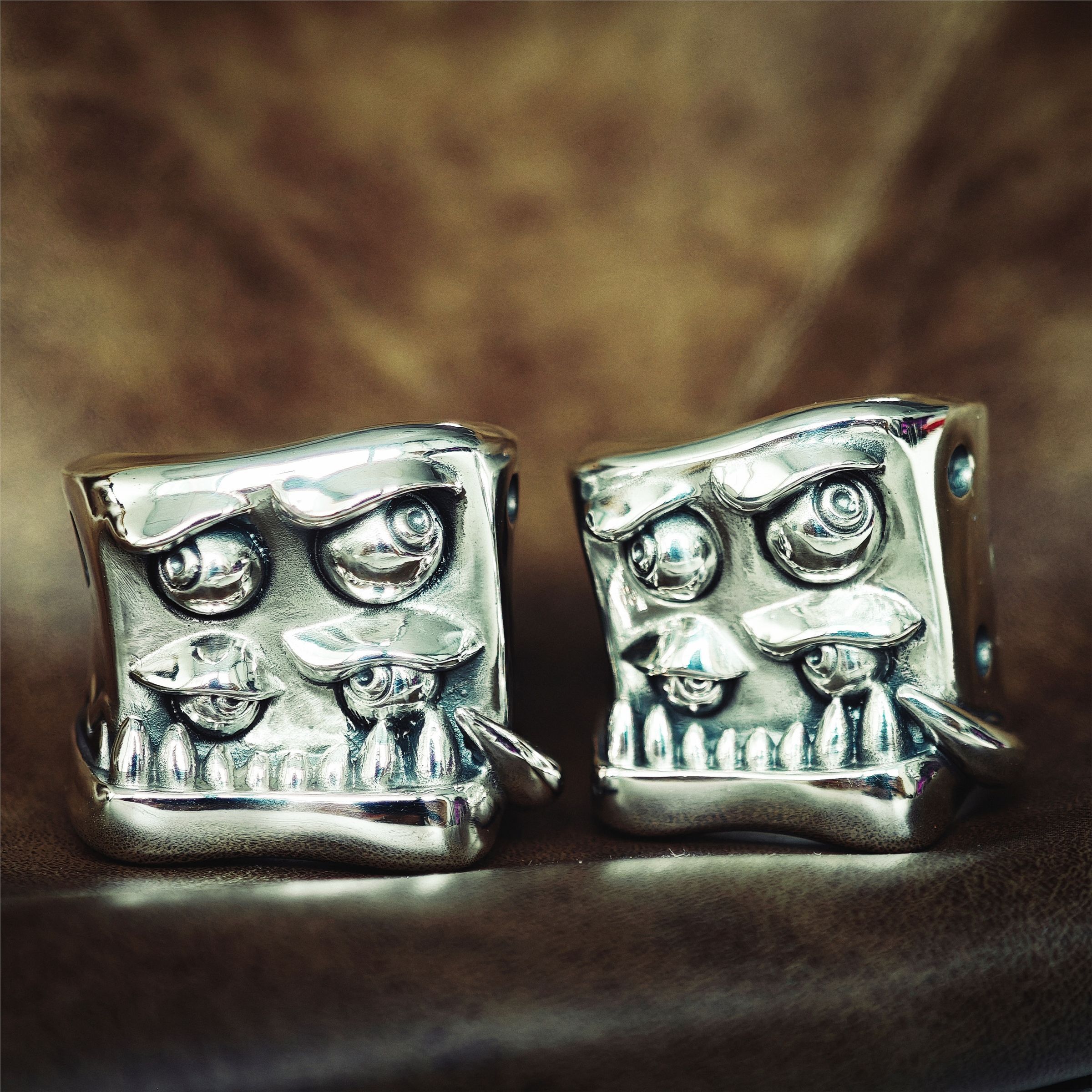 Jewelry Punk Jewelry Rings Open Size Chrome Ring (Size 7-13) Size ONE SIZE - 2 Thumbnail