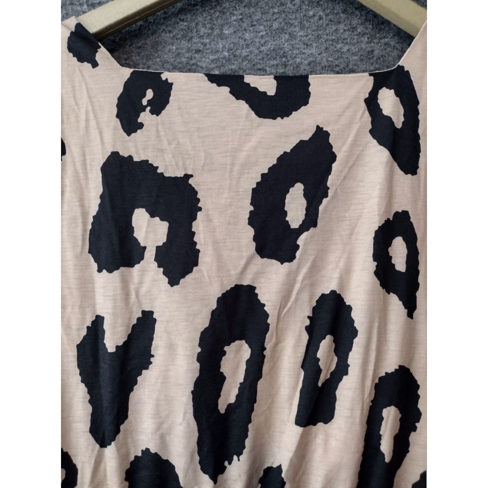Vintage Styleword Animal Print Loose Tan Twill Leopard Dress M Size M / US 6-8 / IT 42-44 - 3 Thumbnail