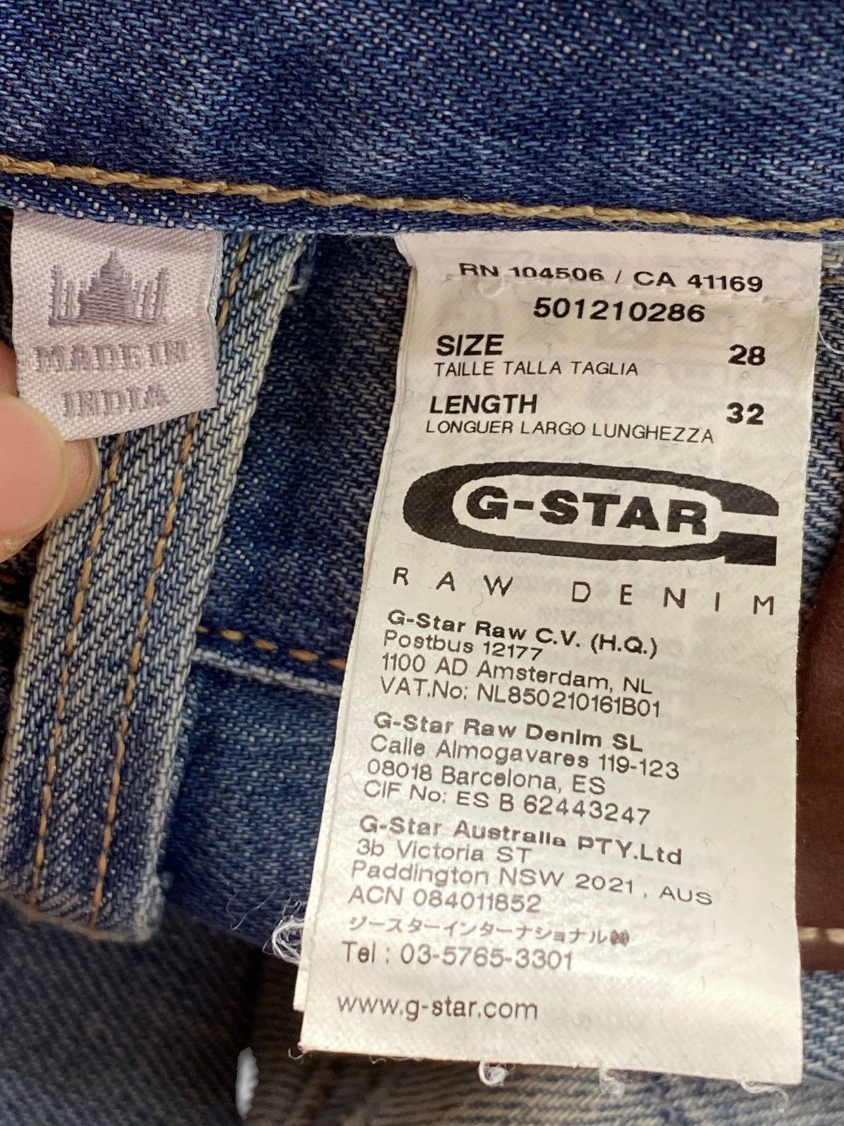 G-Star G-star Faded Wash Distressed Straight Leg Style Jeans Size US 28 / EU 44 - 11 Thumbnail