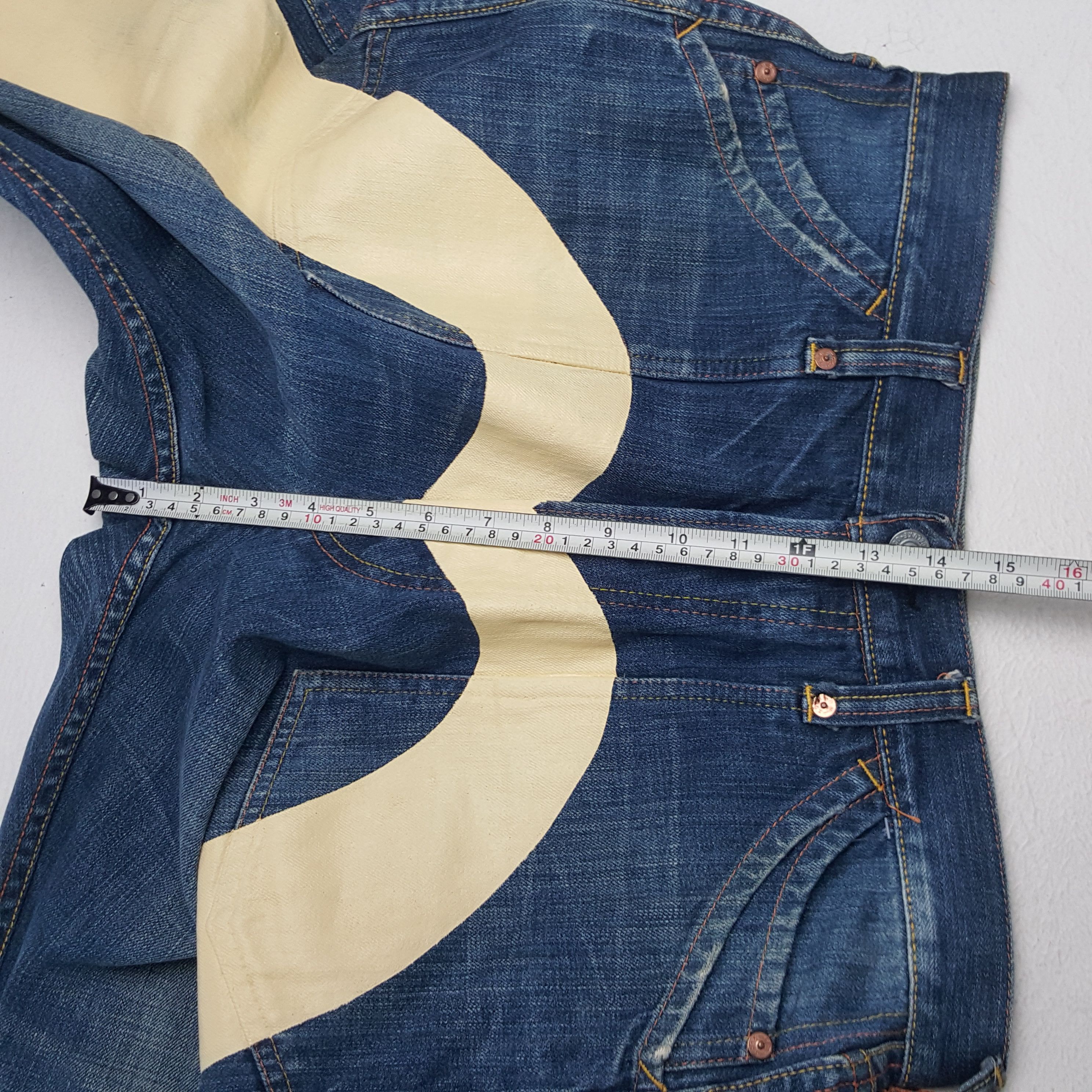 Evisu × Japanese Brand × Vintage Vintage Evisu Japanese Brand Daicock Custom Art Denim Jeans Size US 31 - 10 Thumbnail