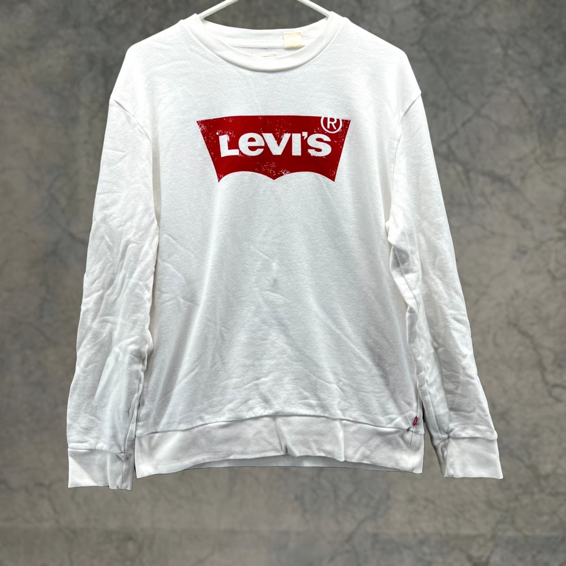 Levi's VINTAGE Levi's Sweater Mens M White Red Crewneck Pullover Fleece Logo Knit Shirt/Top Size US M / EU 48-50 / 2 - 1 Thumbnail