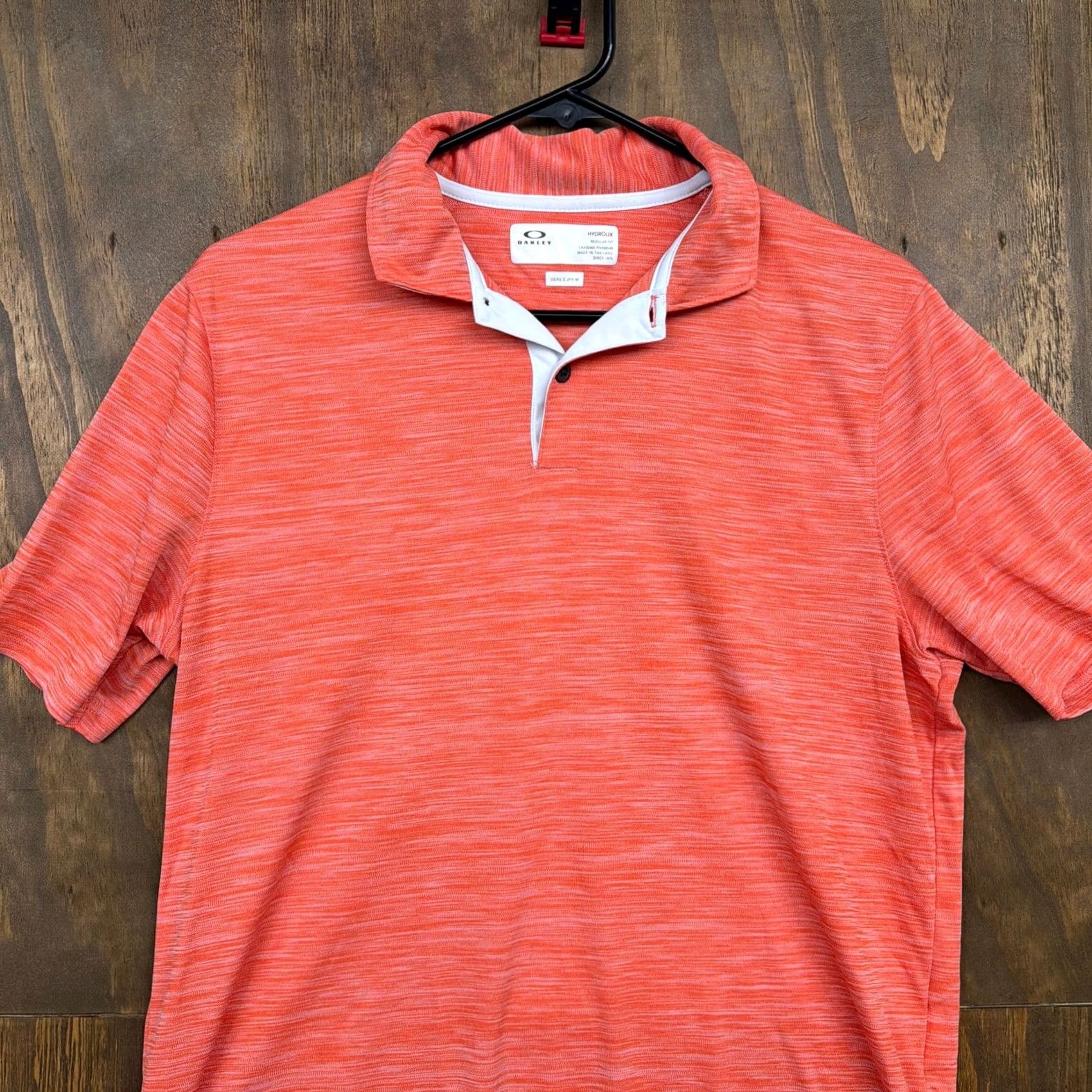 Oakley Oakley Mens Polo Shirt Orange Aero O Hydrolix Regular Fit Short Sleeve Small Golf Activewear Size US S / EU 44-46 / 1 - 2 Thumbnail